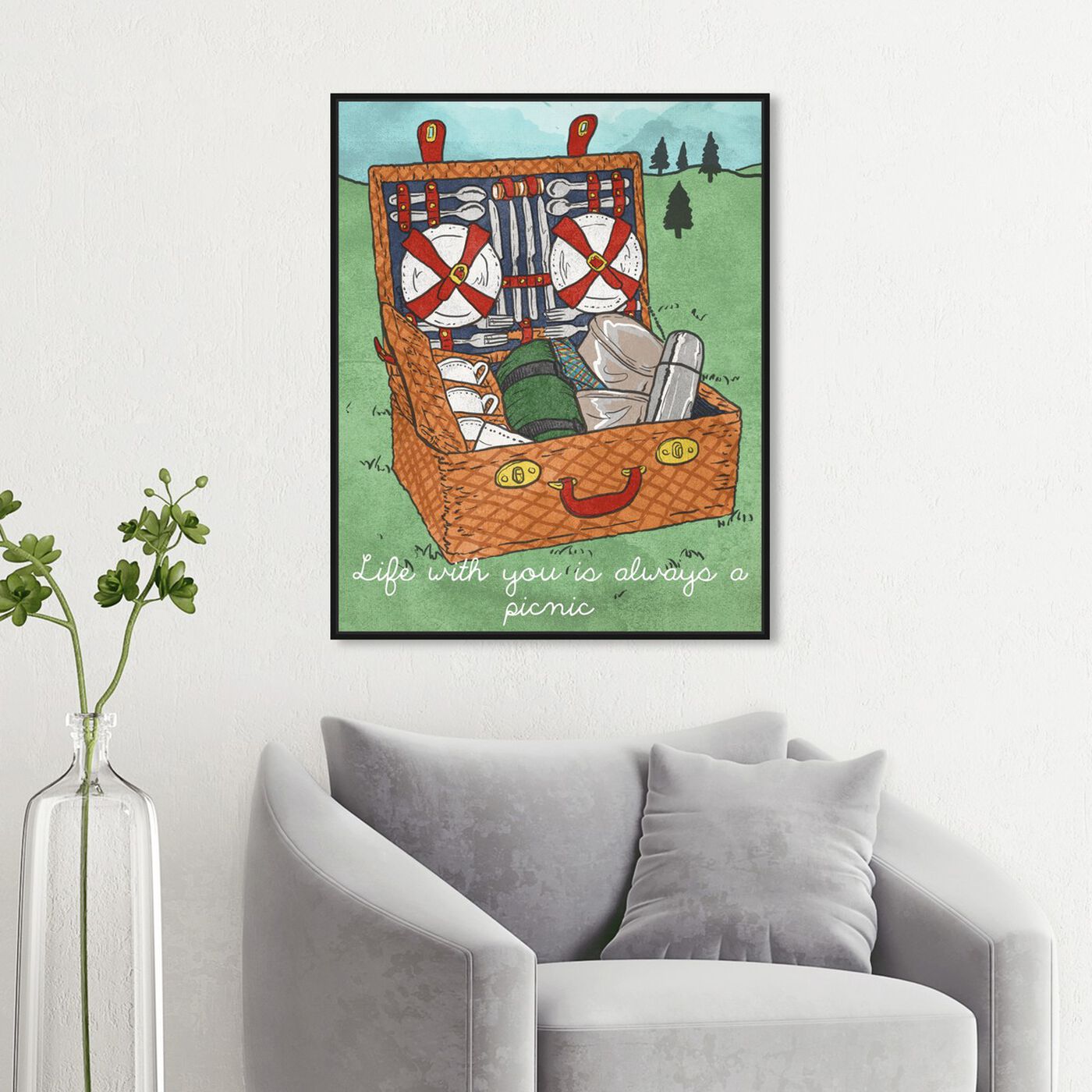 Hanging view of Always a Picnic featuring entertainment and hobbies and camping art.