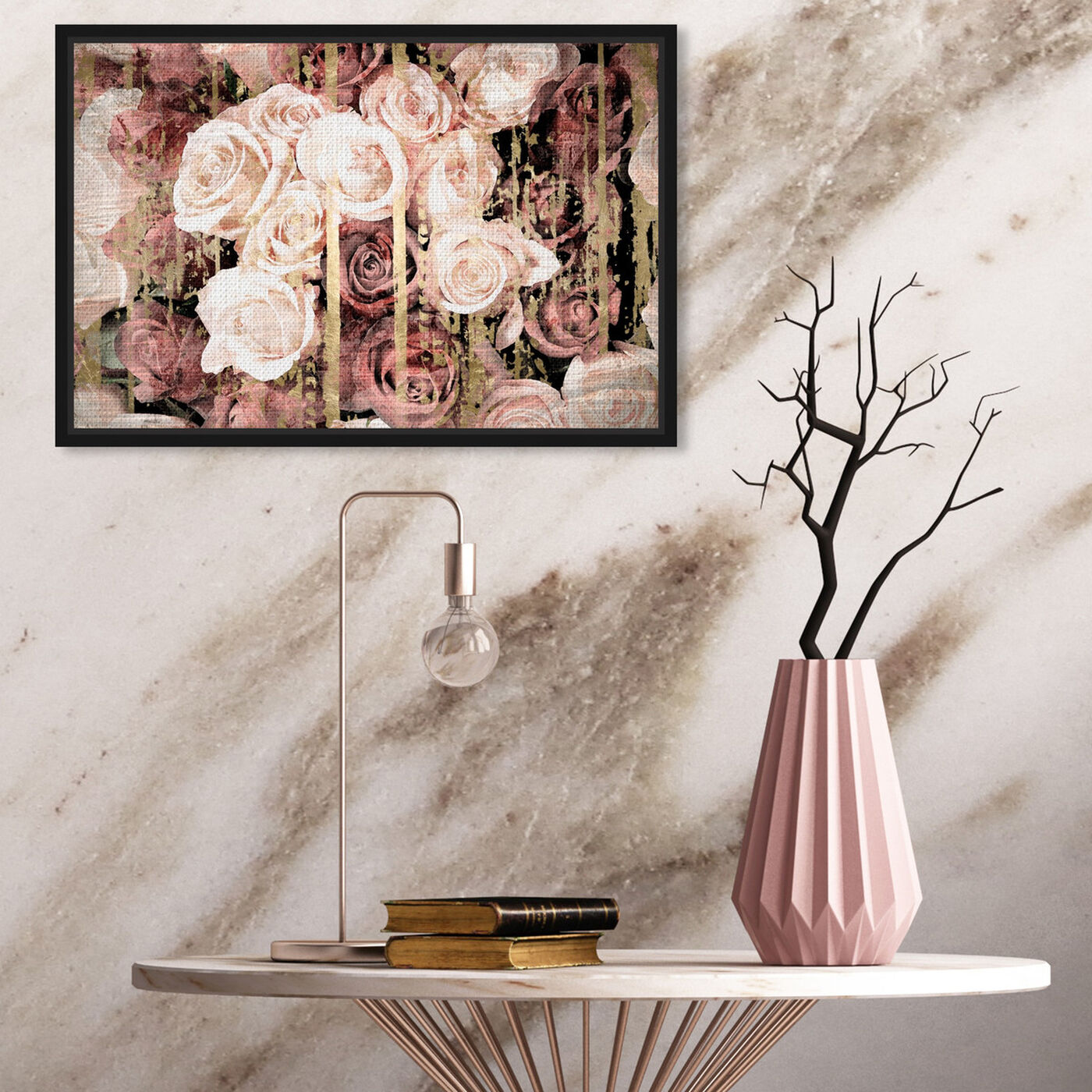 Hanging view of Shabby Chic Romance featuring floral and botanical and florals art.