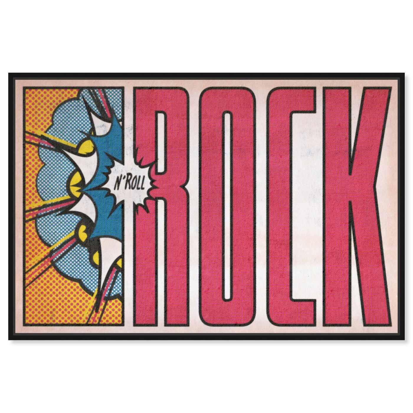 Front view of Rock N' Roll featuring advertising and comics art.