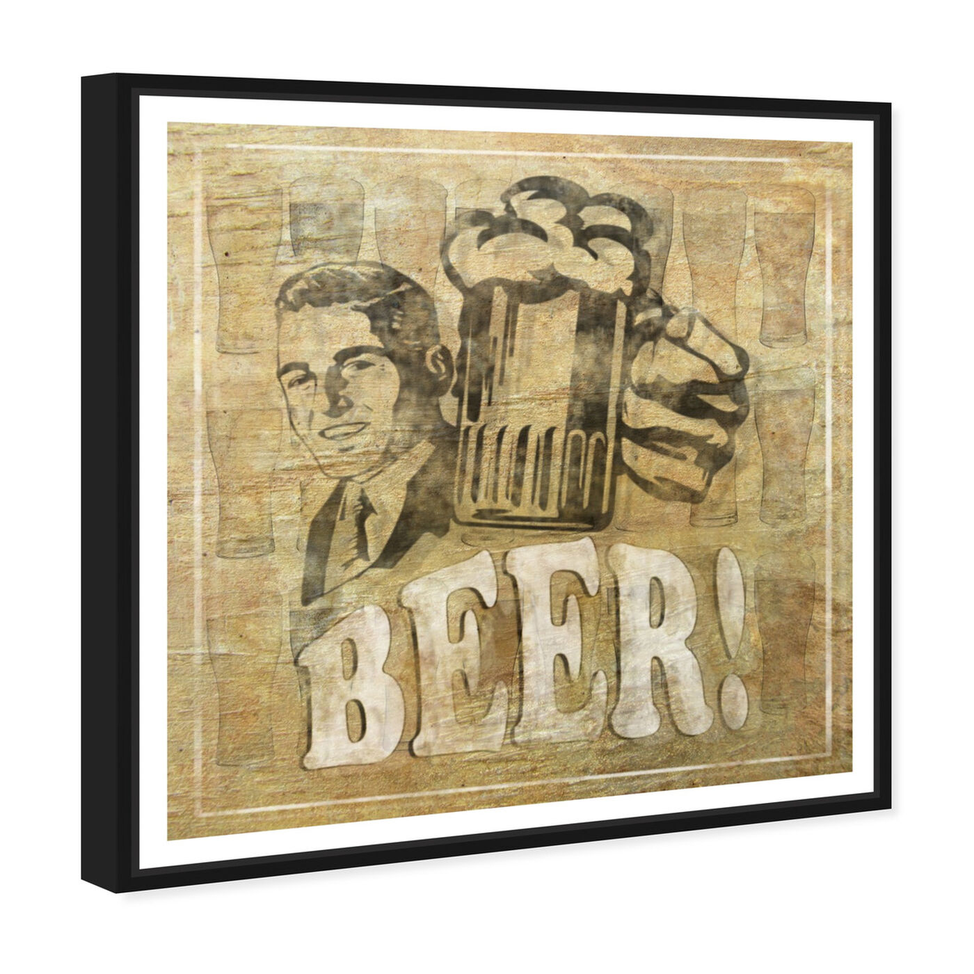 Angled view of Beer! featuring advertising and posters art.