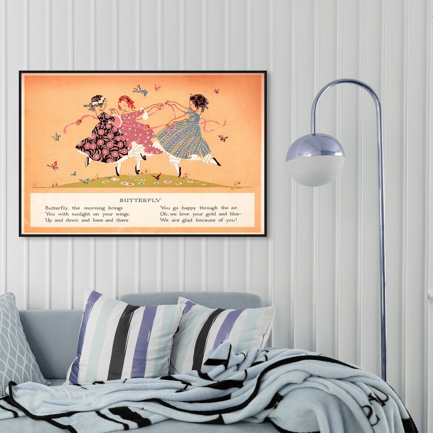 Hanging view of Butterfly Kids Poem featuring fantasy and sci-fi and fairy tales art.