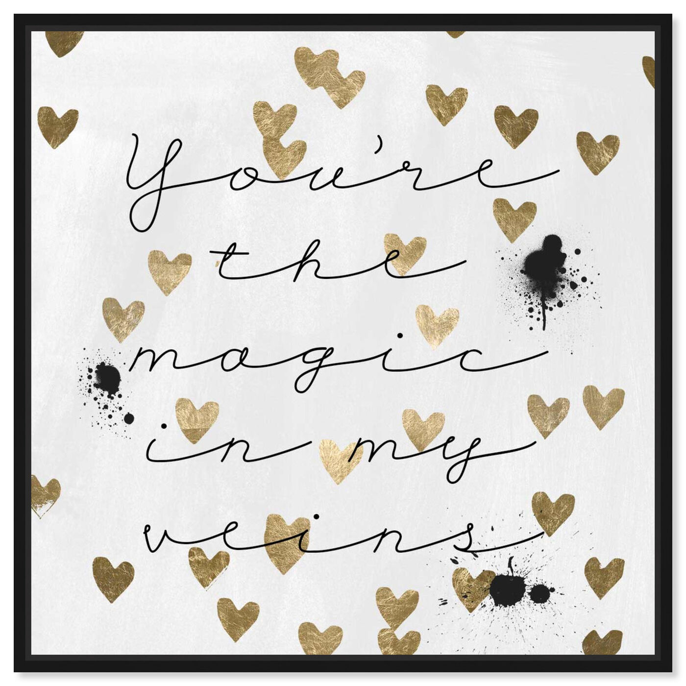 Front view of Magic in Me featuring typography and quotes and love quotes and sayings art.
