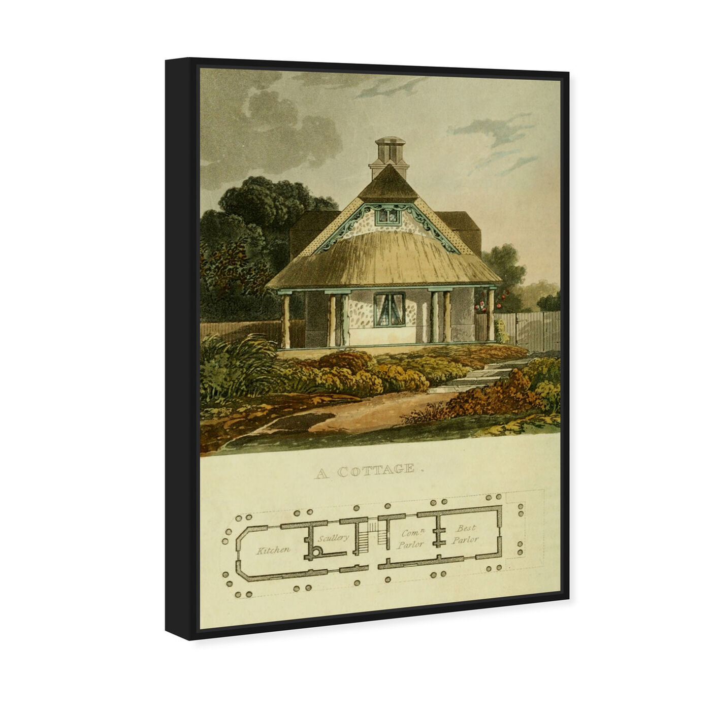 Angled view of Cottage - The Art Cabinet featuring classic and figurative and classic art.