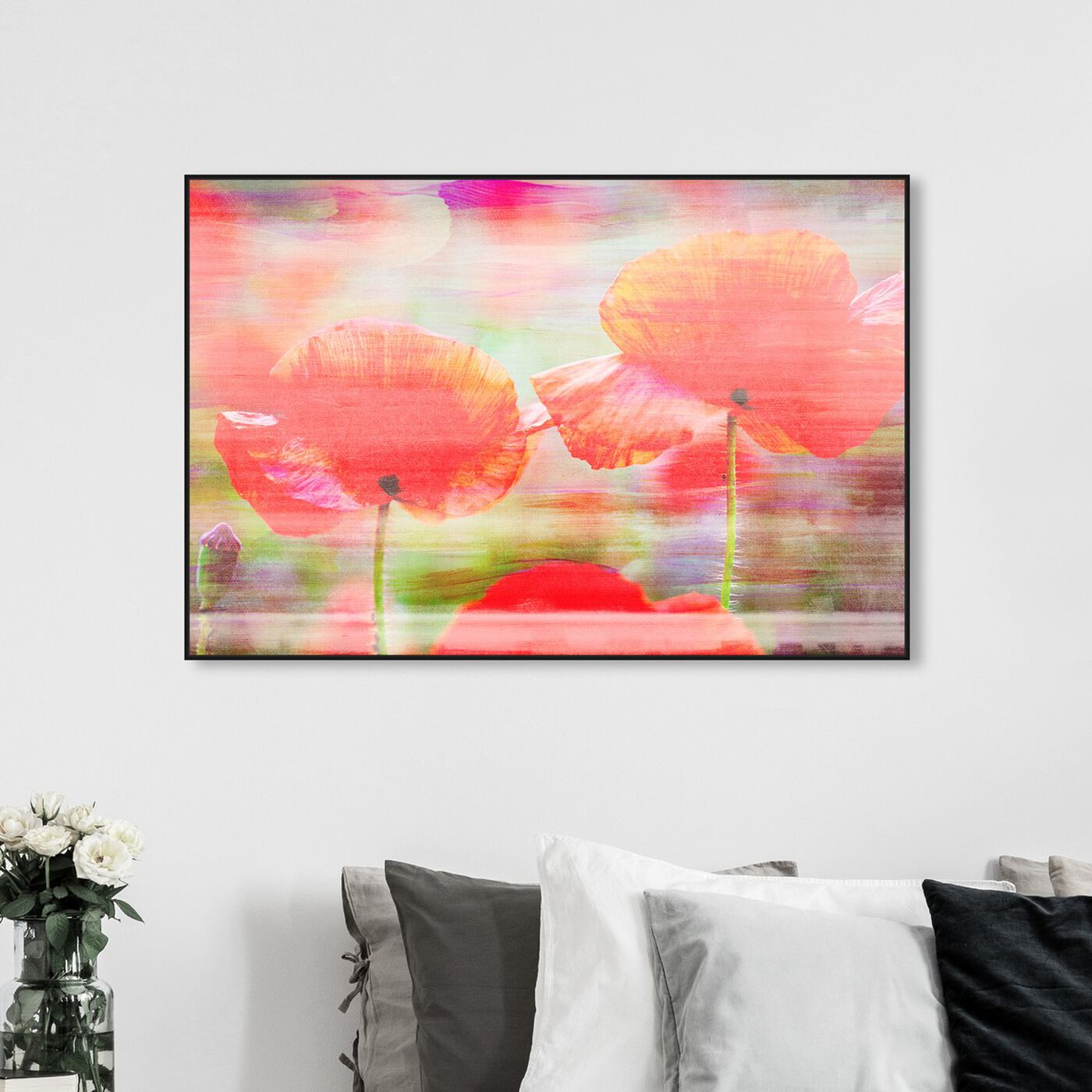 Hanging view of Poppy Bloom featuring floral and botanical and florals art.