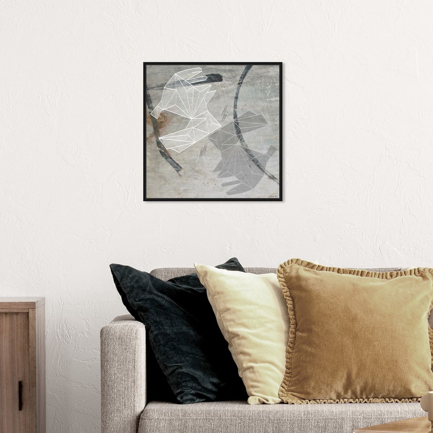 Hanging view of Bissous du Lapin featuring abstract and geometric art.