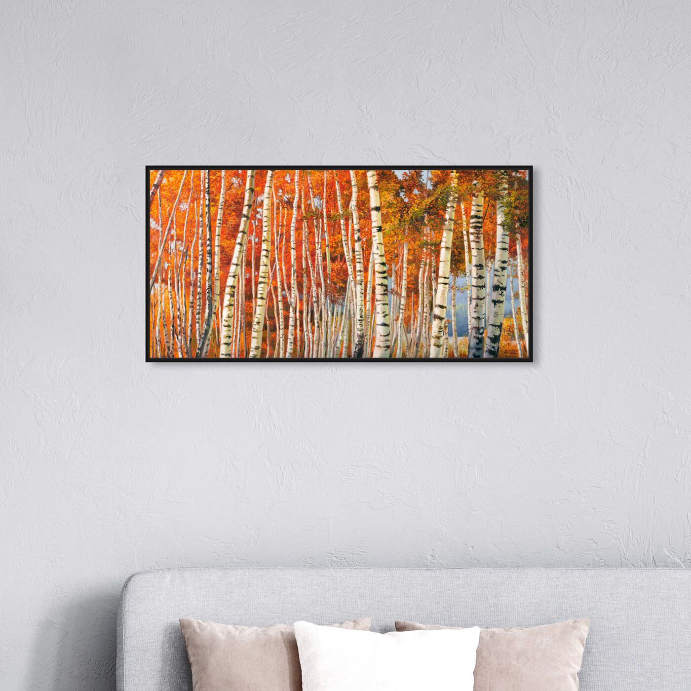 Hanging view of SAI - Fall Leaf Tree's featuring nature and landscape and forest landscapes art.