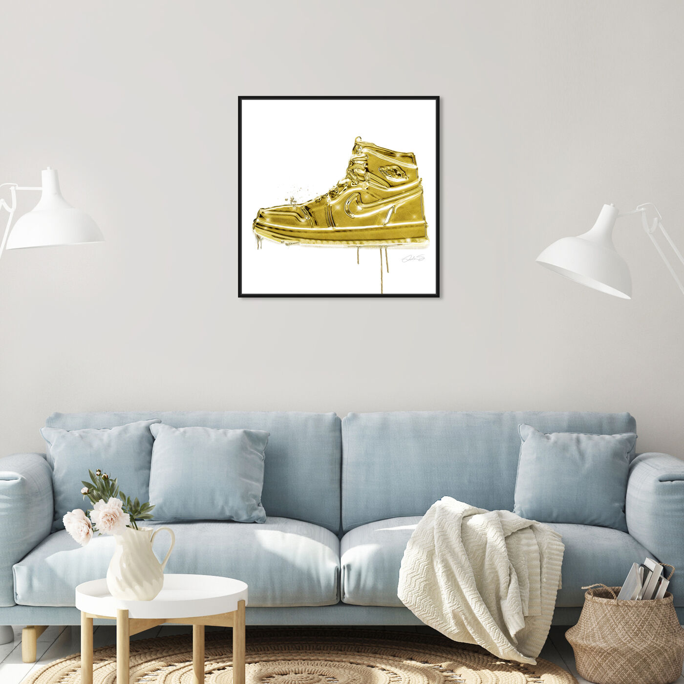 Hanging view of Lola Air Golden featuring fashion and glam and shoes art.