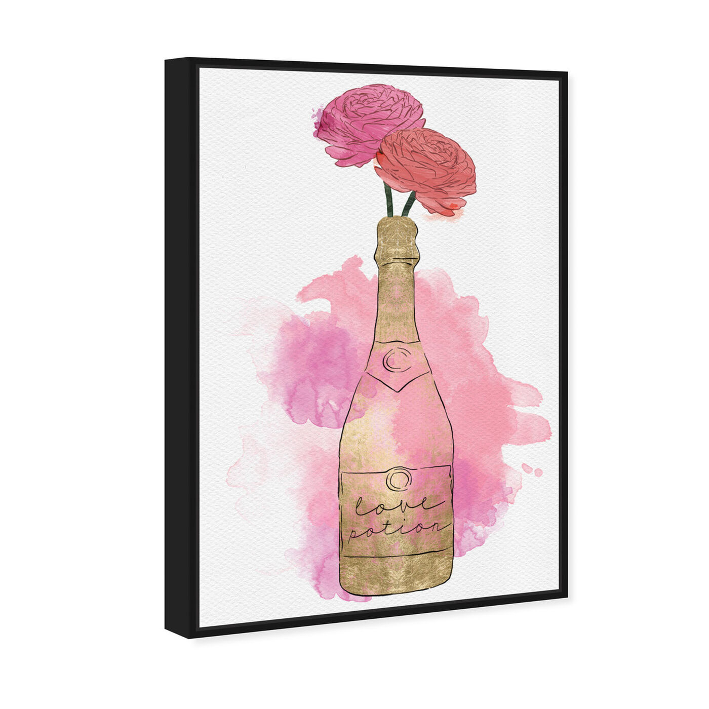 Angled view of Champagne and Flowers featuring drinks and spirits and champagne art.