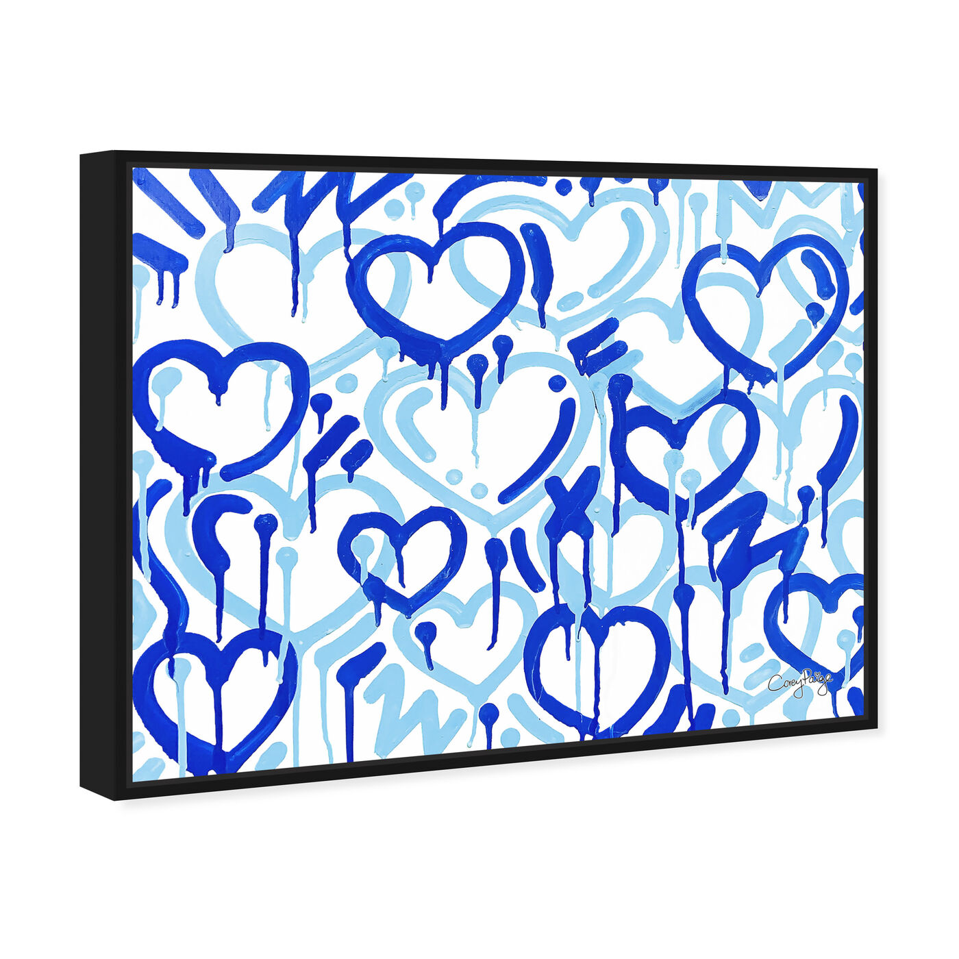 Angled view of Corey Paige - Blue Electric Love  featuring abstract and textures art.