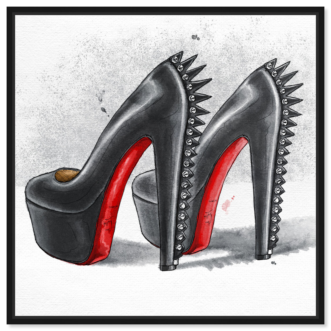 Front view of Spikes featuring fashion and glam and shoes art.