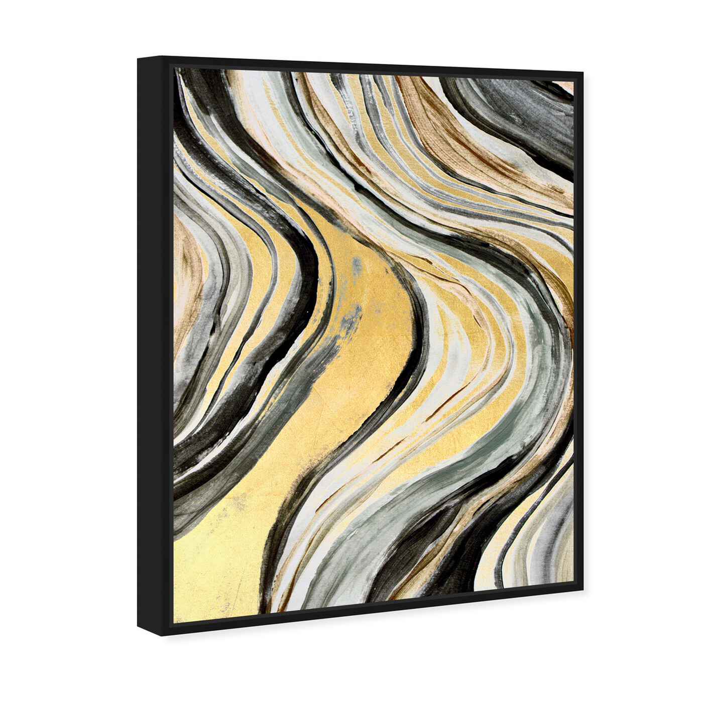 Angled view of Golden Geode Flow featuring abstract and paint art.