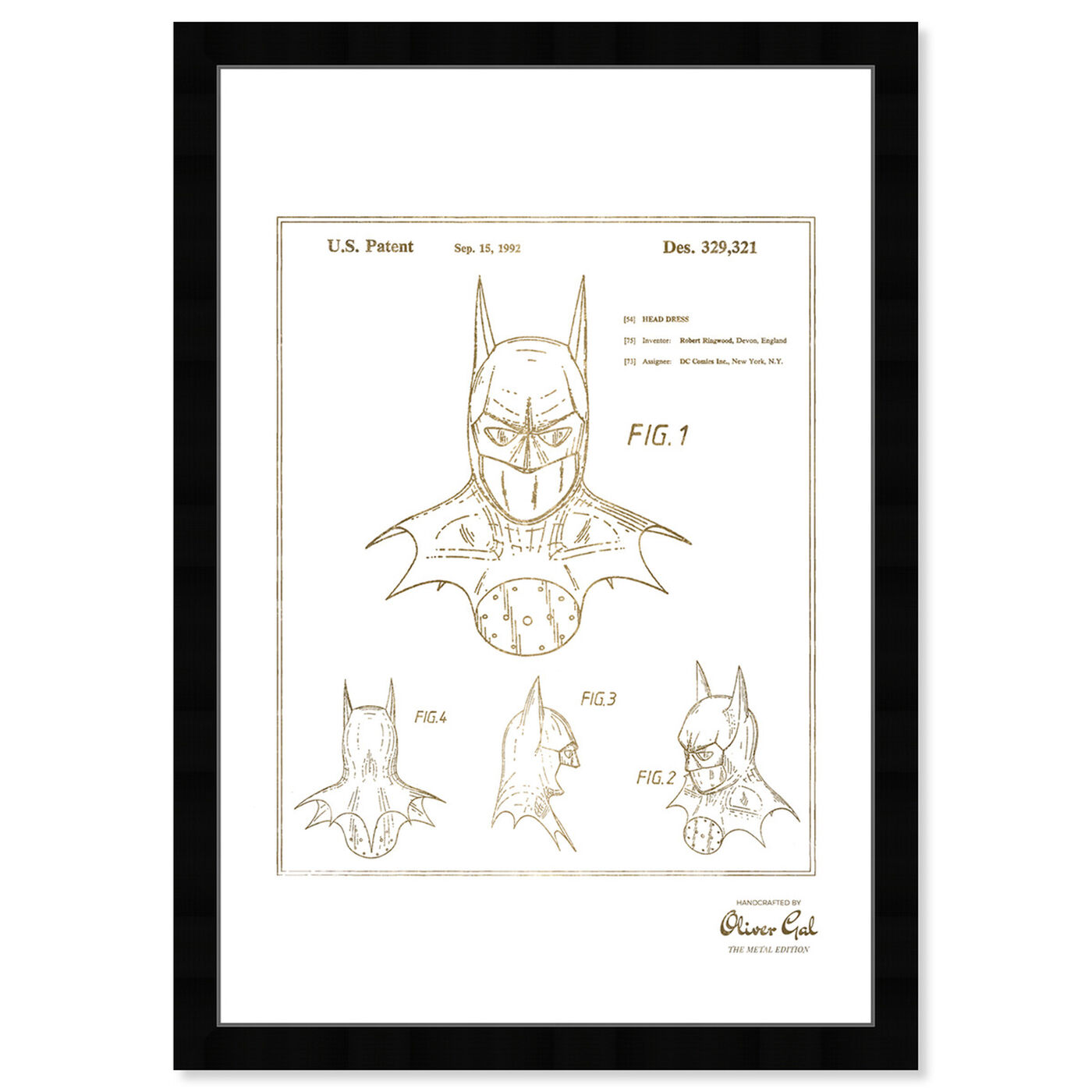 Front view of Batman 1992 Gold featuring movies and tv and movie characters art.