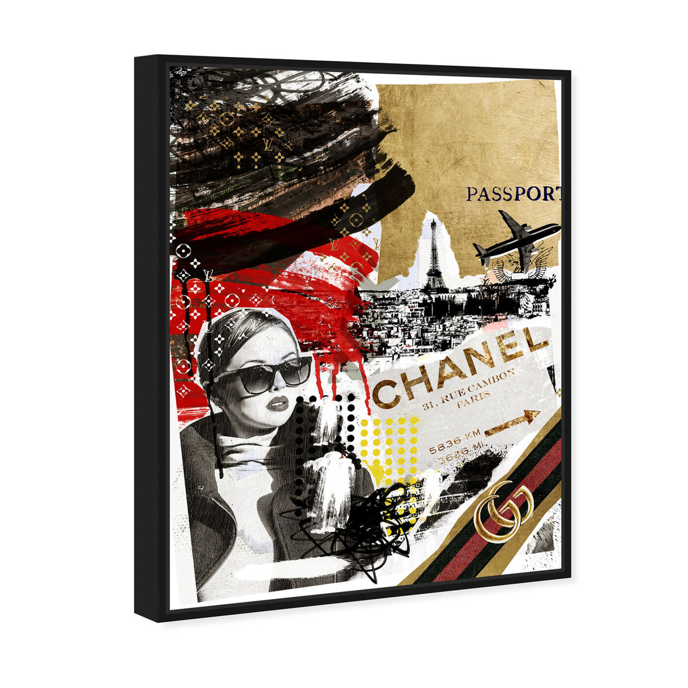 Angled view of Passport to Paris featuring fashion and glam and travel essentials art.