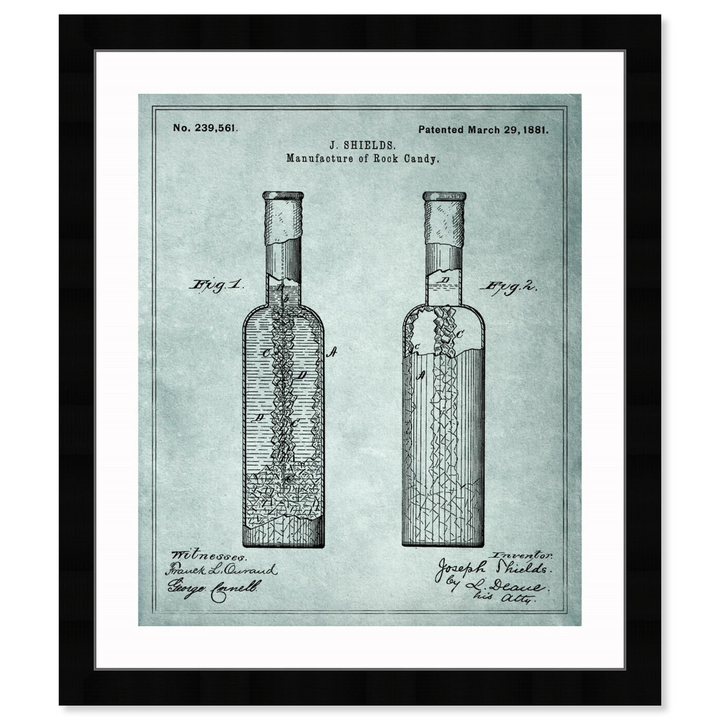 Front view of Manufacture Of Rock-Candy 1881 featuring drinks and spirits and liquor art.