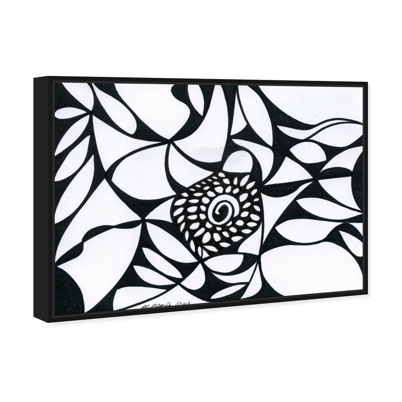 Angled view of Blossom featuring abstract and shapes art.