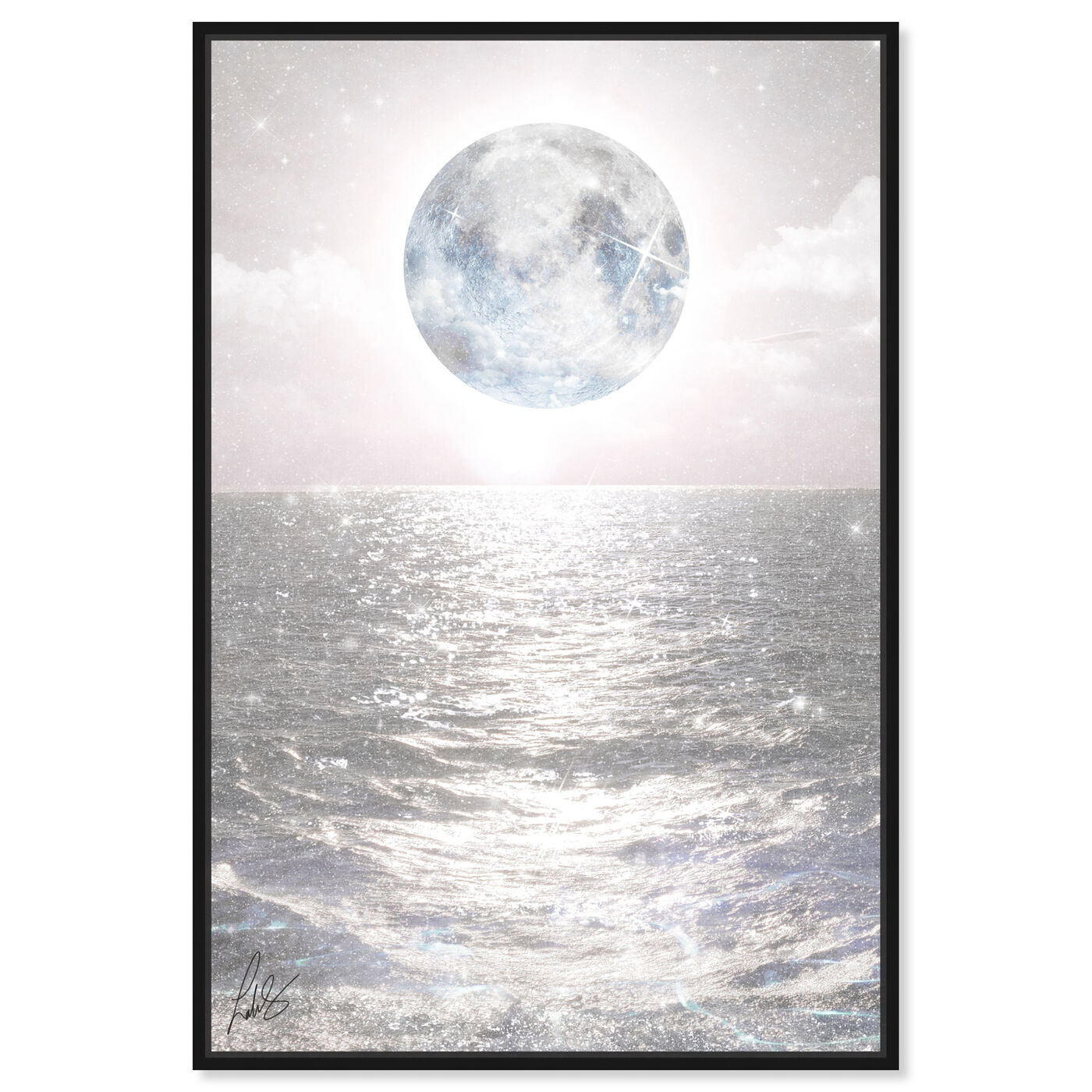 Front view of Mykonos Moon featuring astronomy and space and moons art.