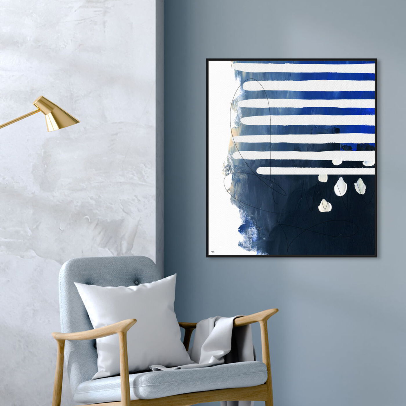 Hanging view of Oceanico featuring abstract and paint art.