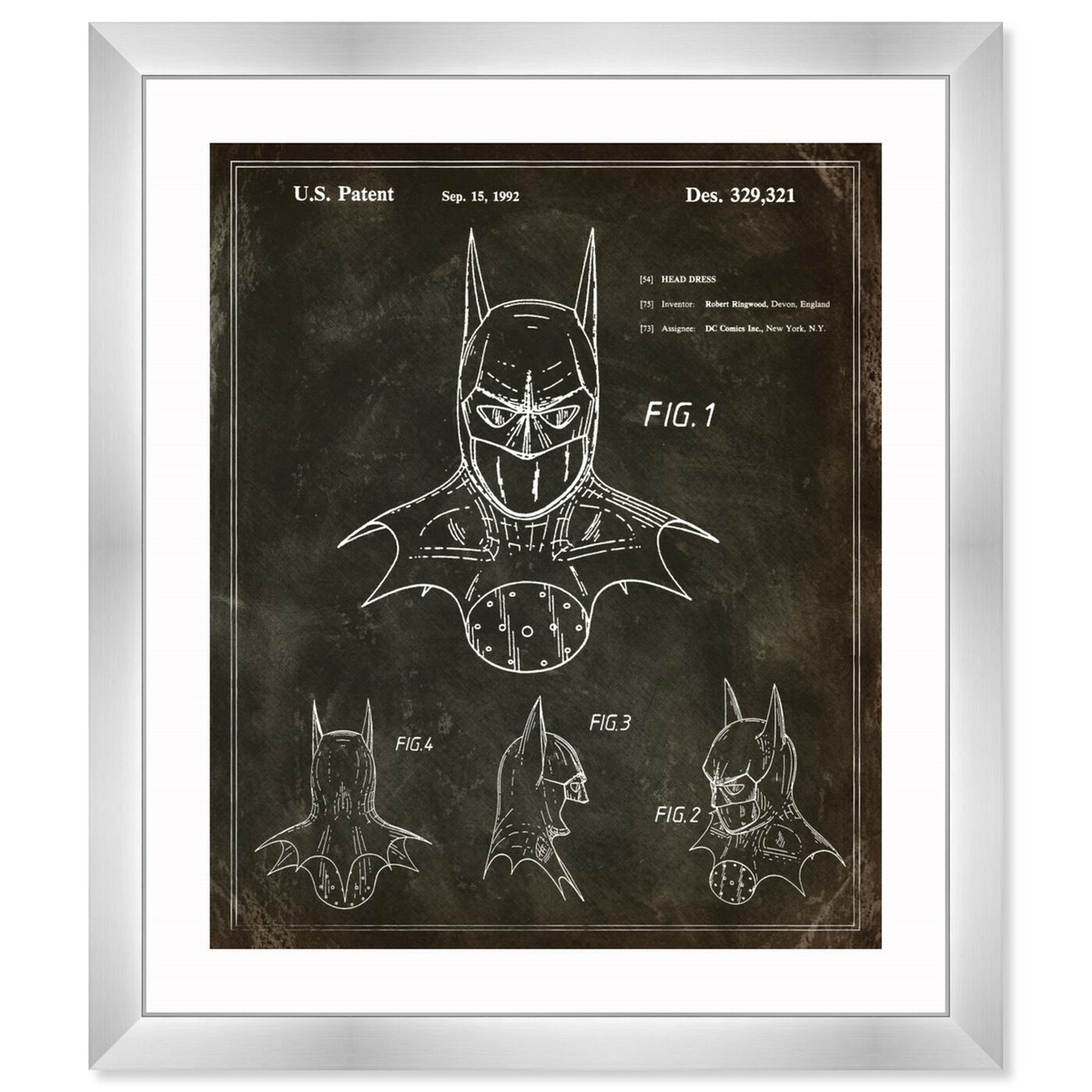 Front view of Batman, 1992 II featuring symbols and objects and toys art.