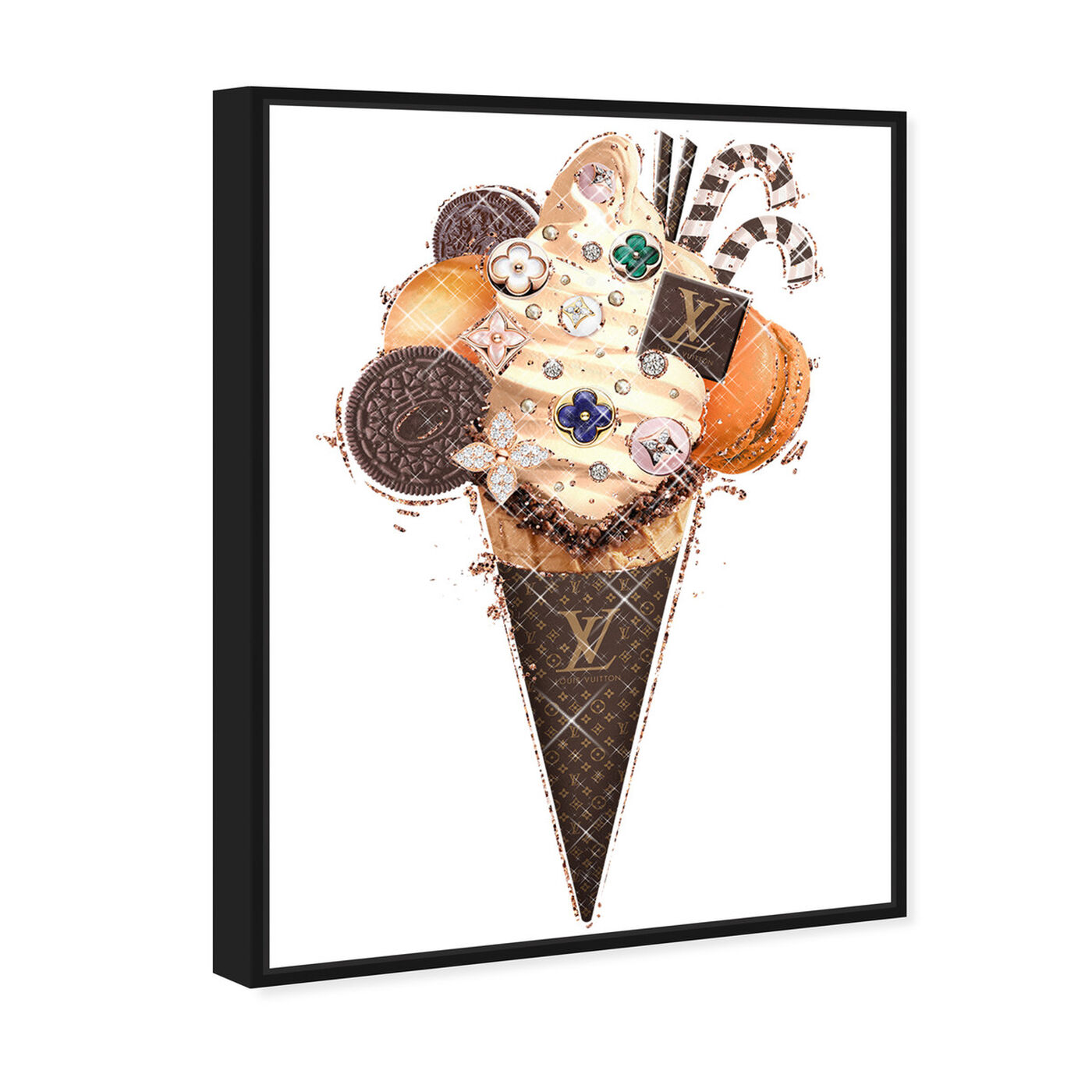Angled view of Vanilla Cocoa Gelato featuring food and cuisine and ice cream and milkshakes art.