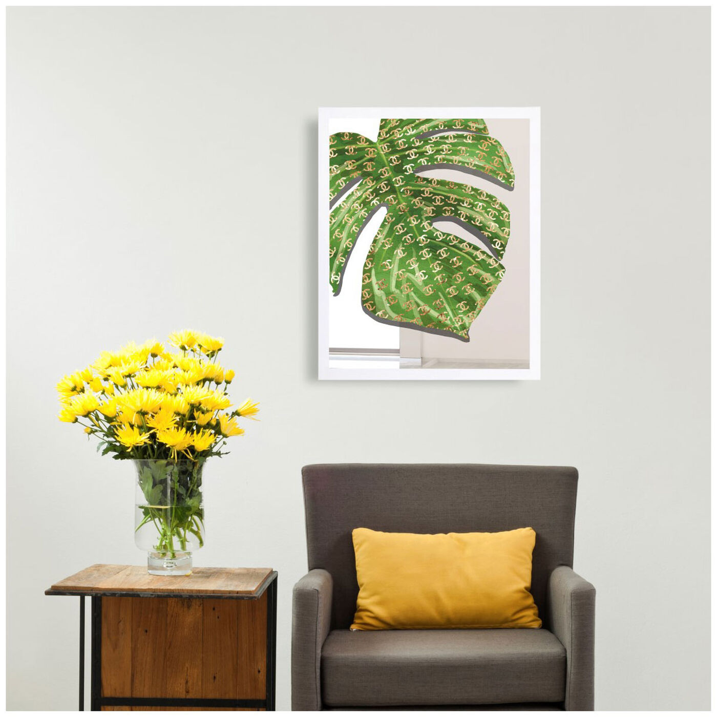 Hanging view of Fashion Leaves I featuring fashion and glam and fashion art.