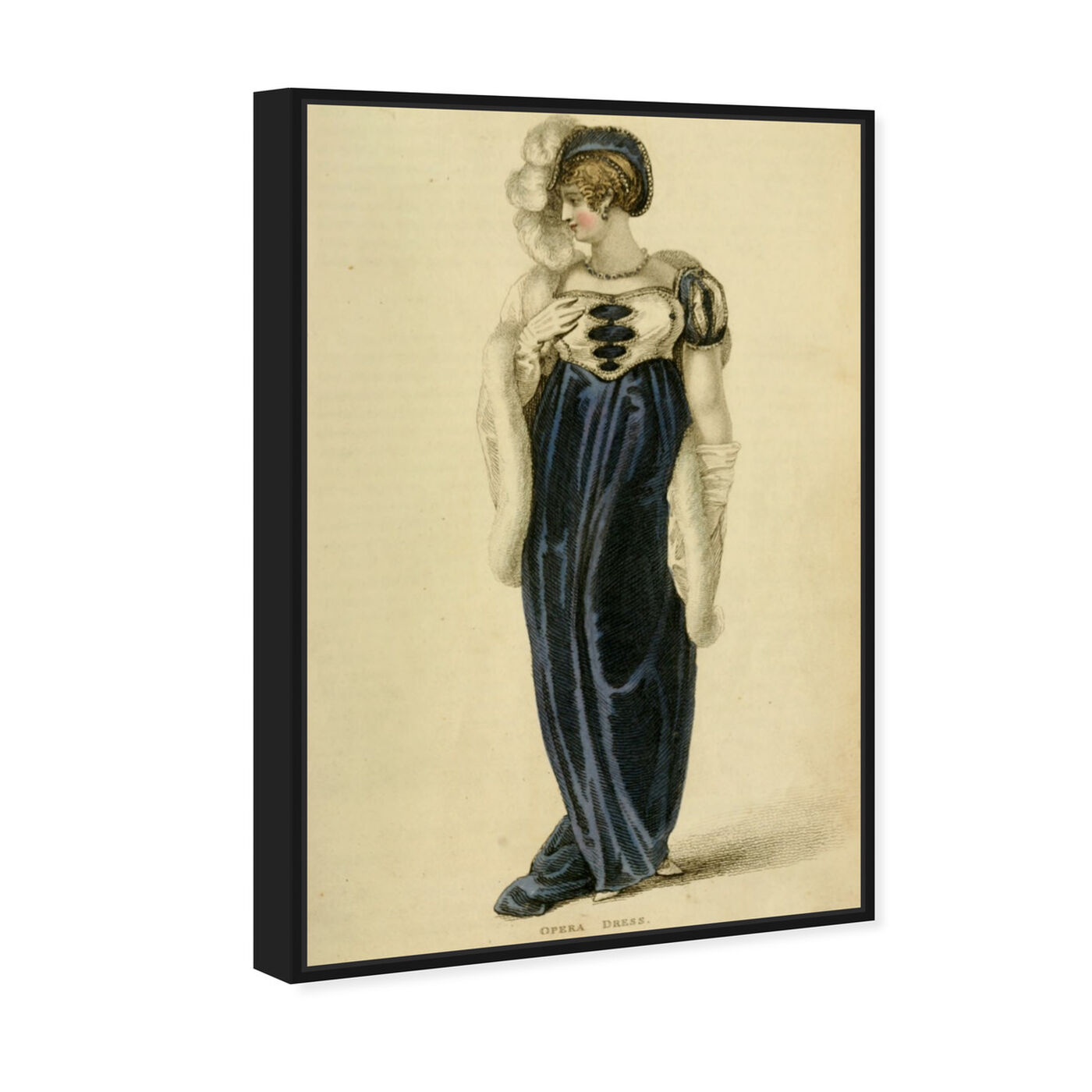 Angled view of Opera Dress II - The Art Cabinet featuring classic and figurative and realism art.