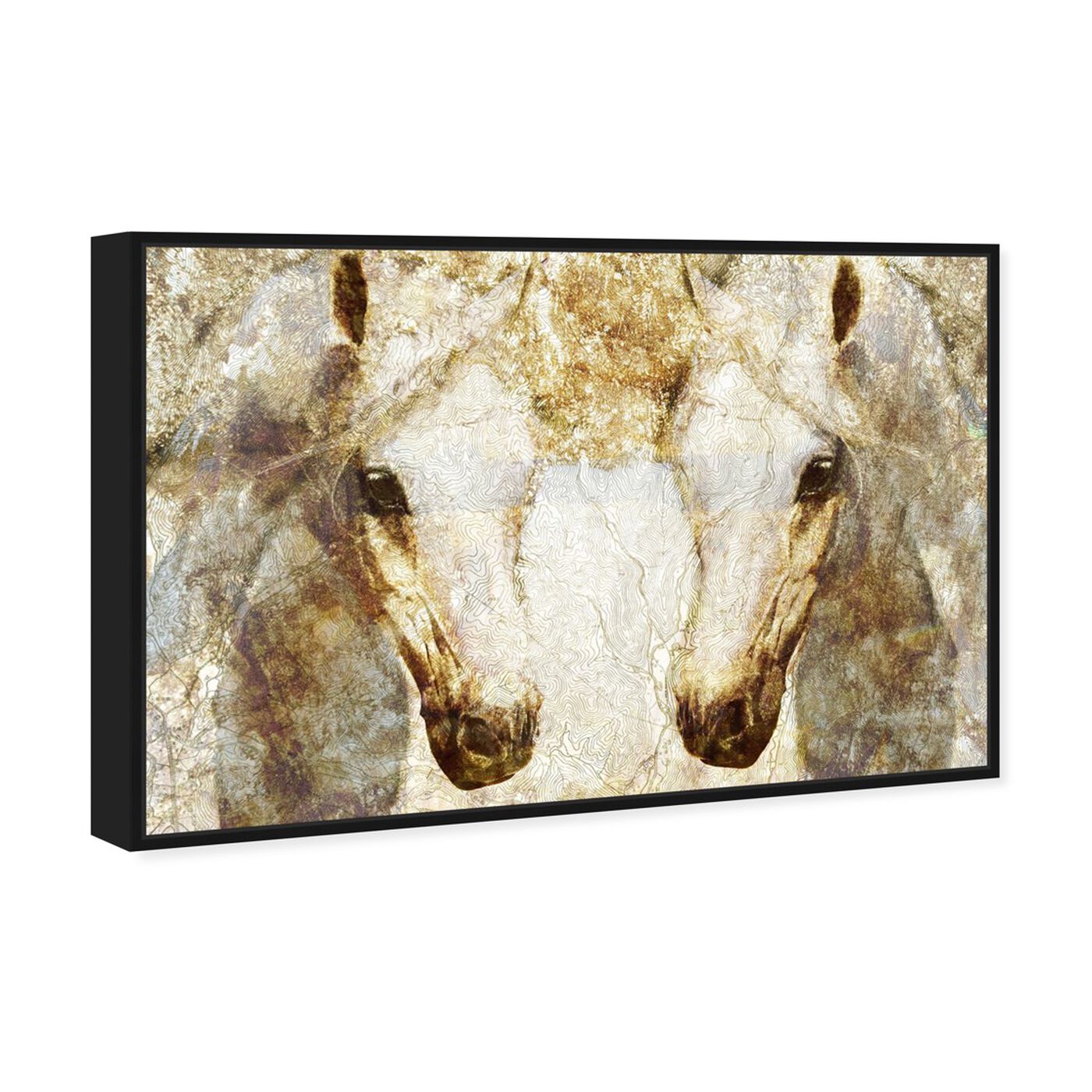 Angled view of Gold Stallions featuring animals and farm animals art.