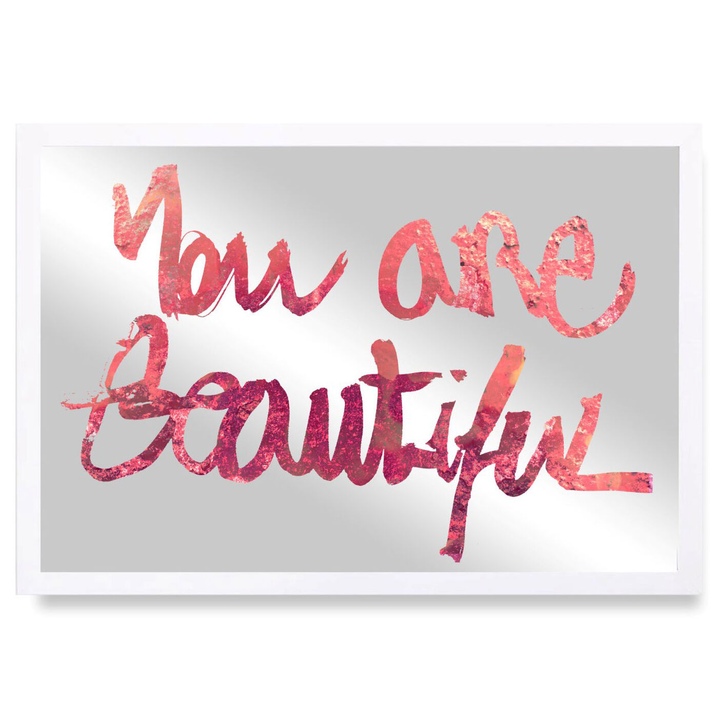 Front view of You Are Beautiful featuring typography and quotes and beauty quotes and sayings art.