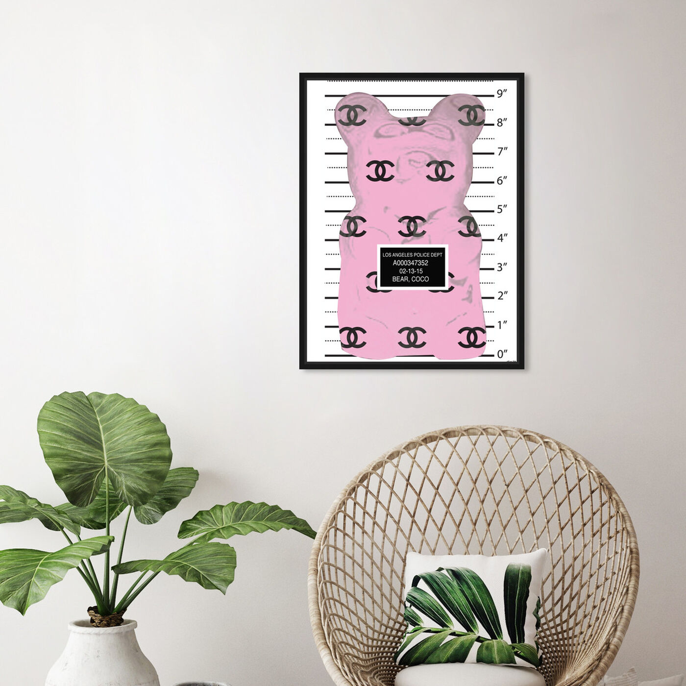 Hanging view of Pink Gummy Rev by Matt Bentley featuring fashion and glam and lifestyle art.