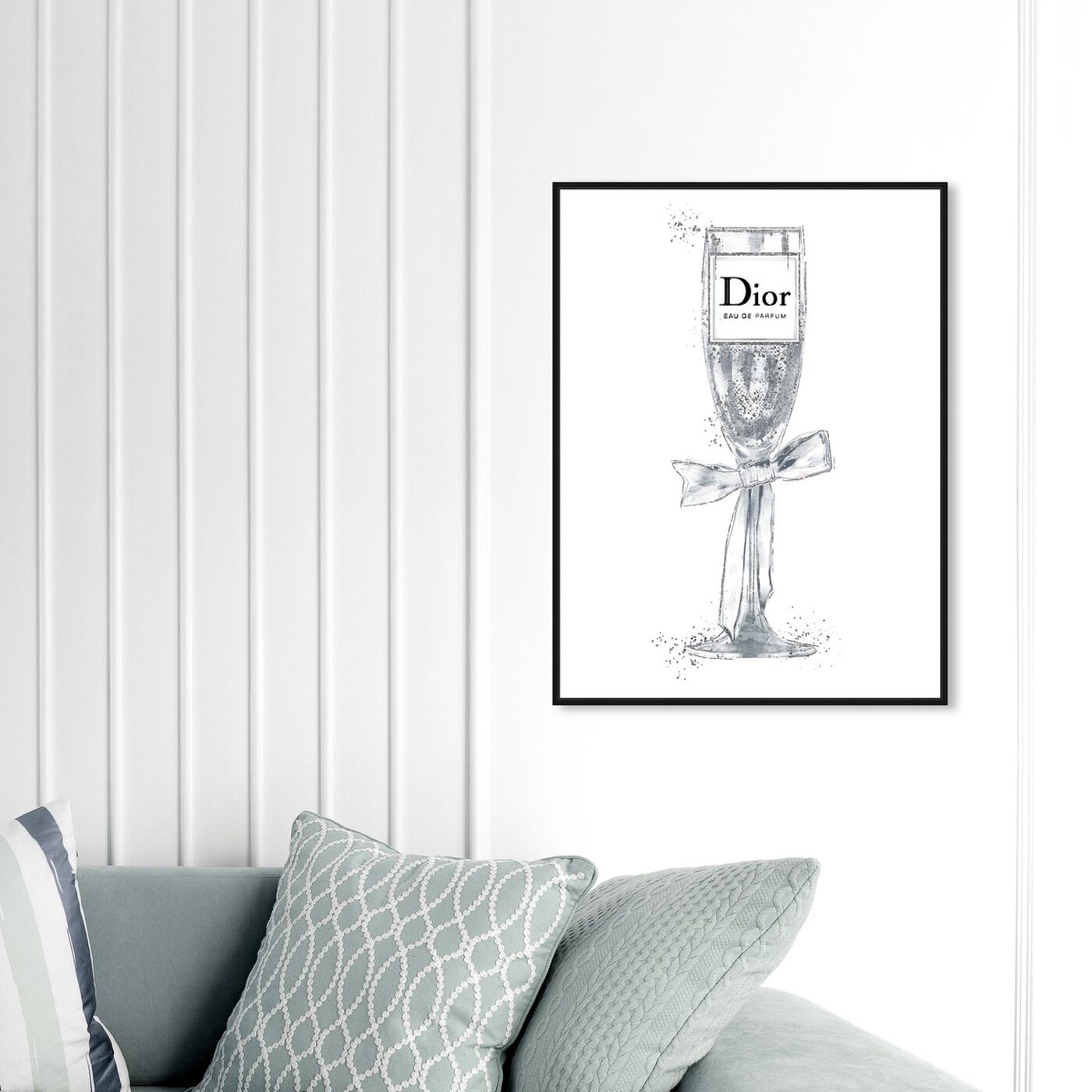Hanging view of Crystal Bubbly Champagne Perfume White featuring fashion and glam and lifestyle art.