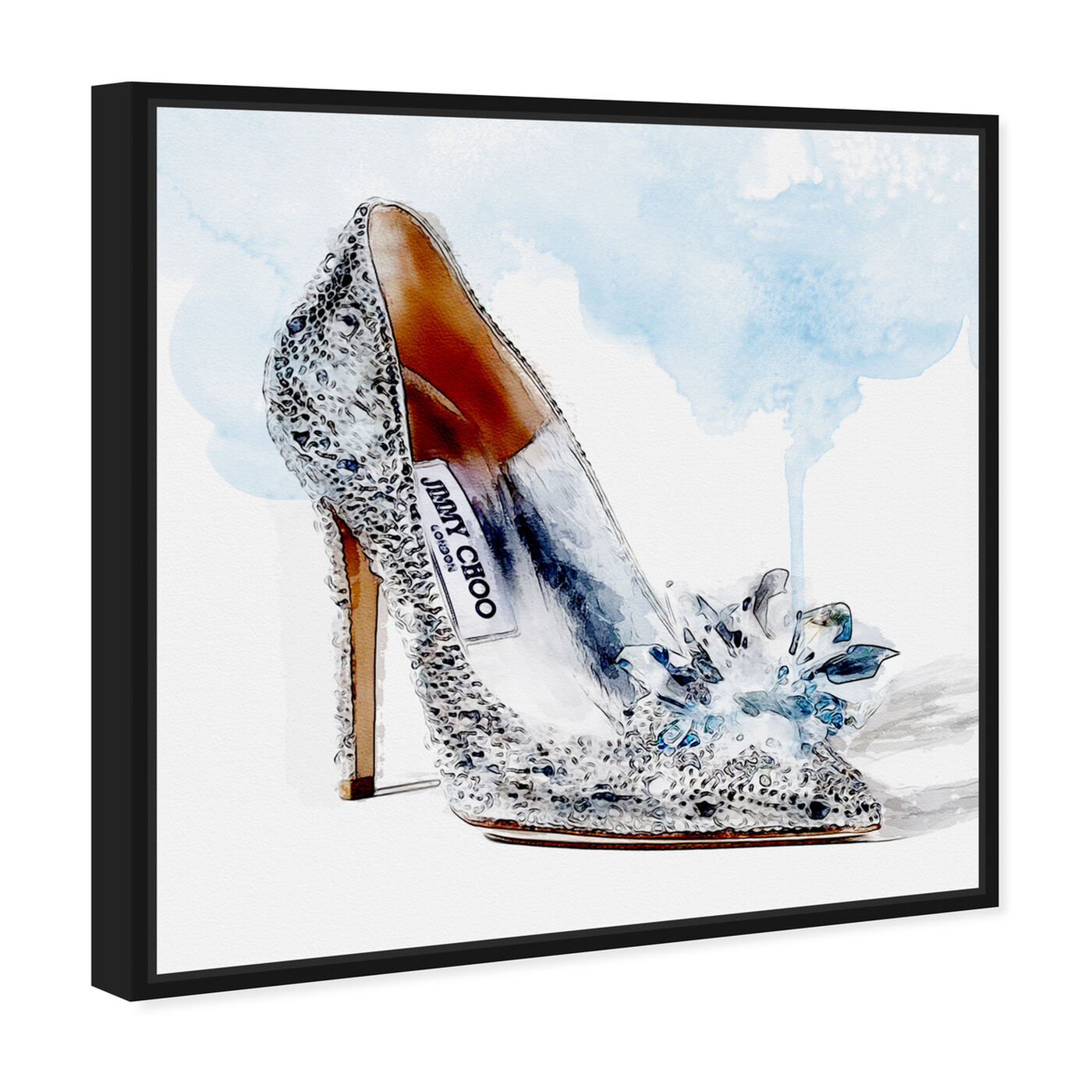 Angled view of Crystal Shoe featuring fashion and glam and shoes art.