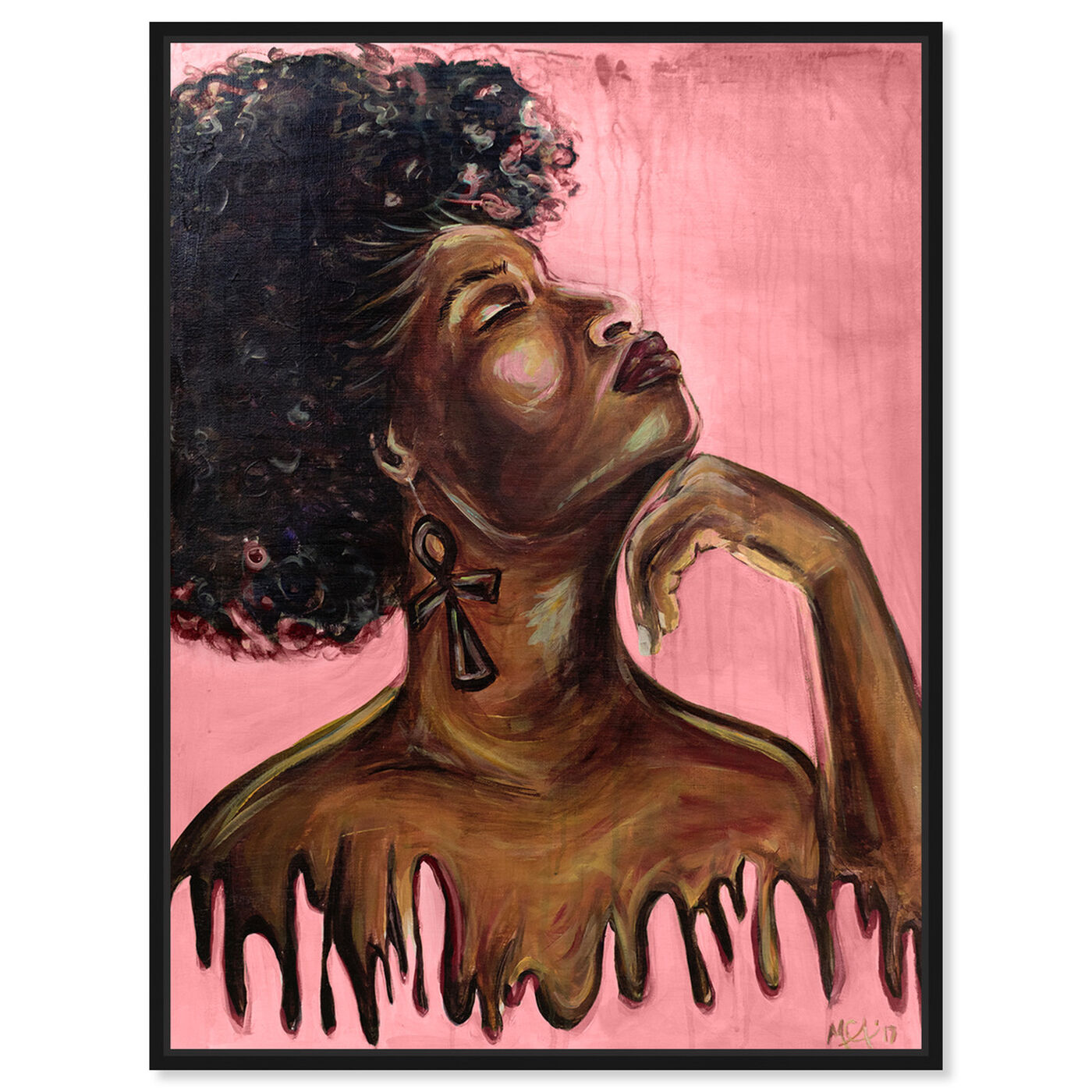Front view of Marissa Anderson - Dripping Melanin Blush featuring people and portraits and portraits art.