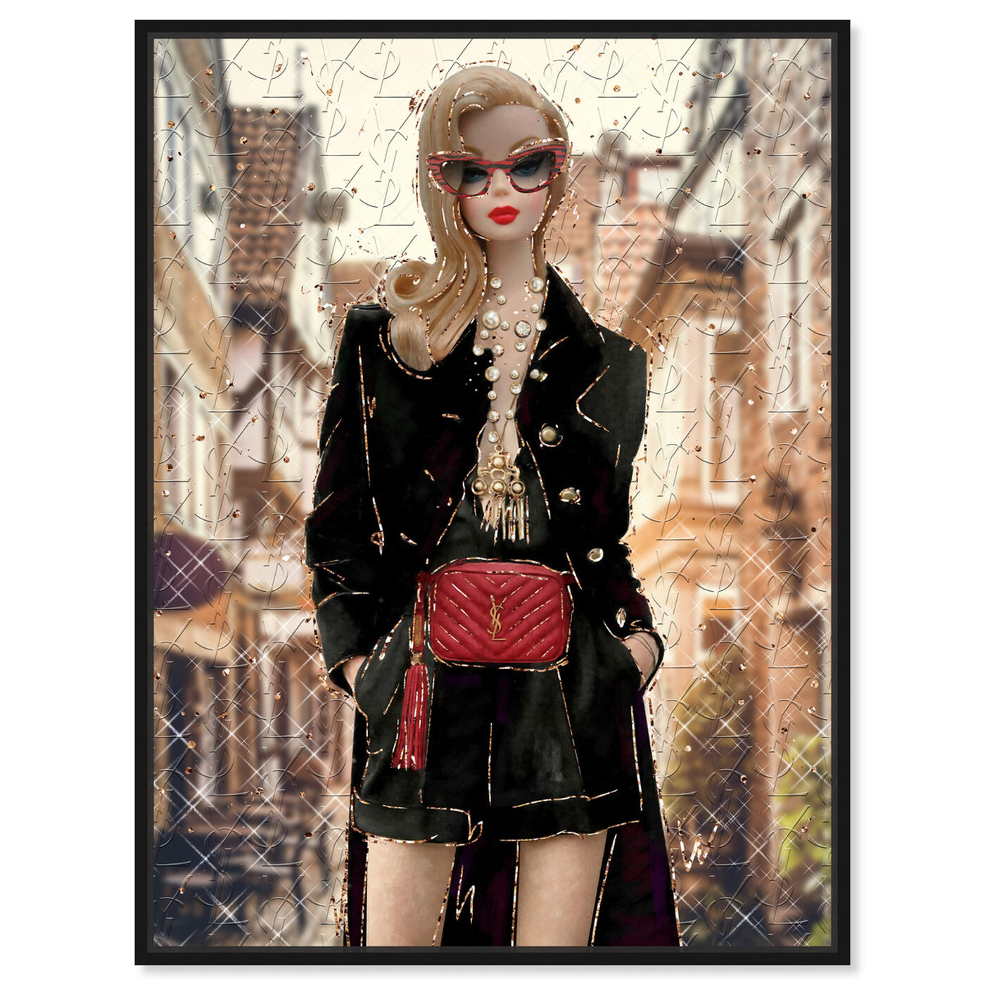 Front view of Out For A Stroll featuring fashion and glam and dolls art.