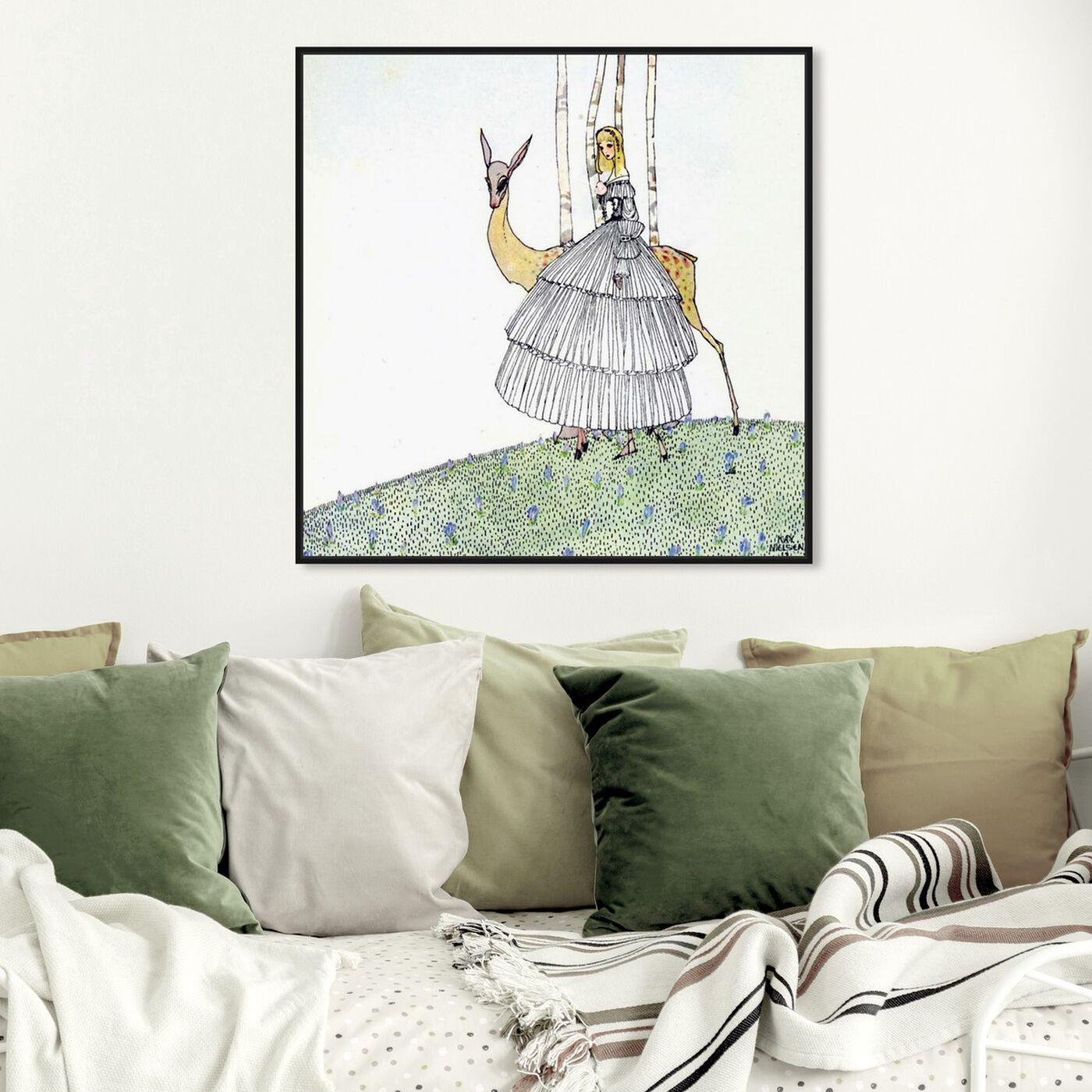 Hanging view of The Princess and the Fawn featuring fantasy and sci-fi and fairy tales art.