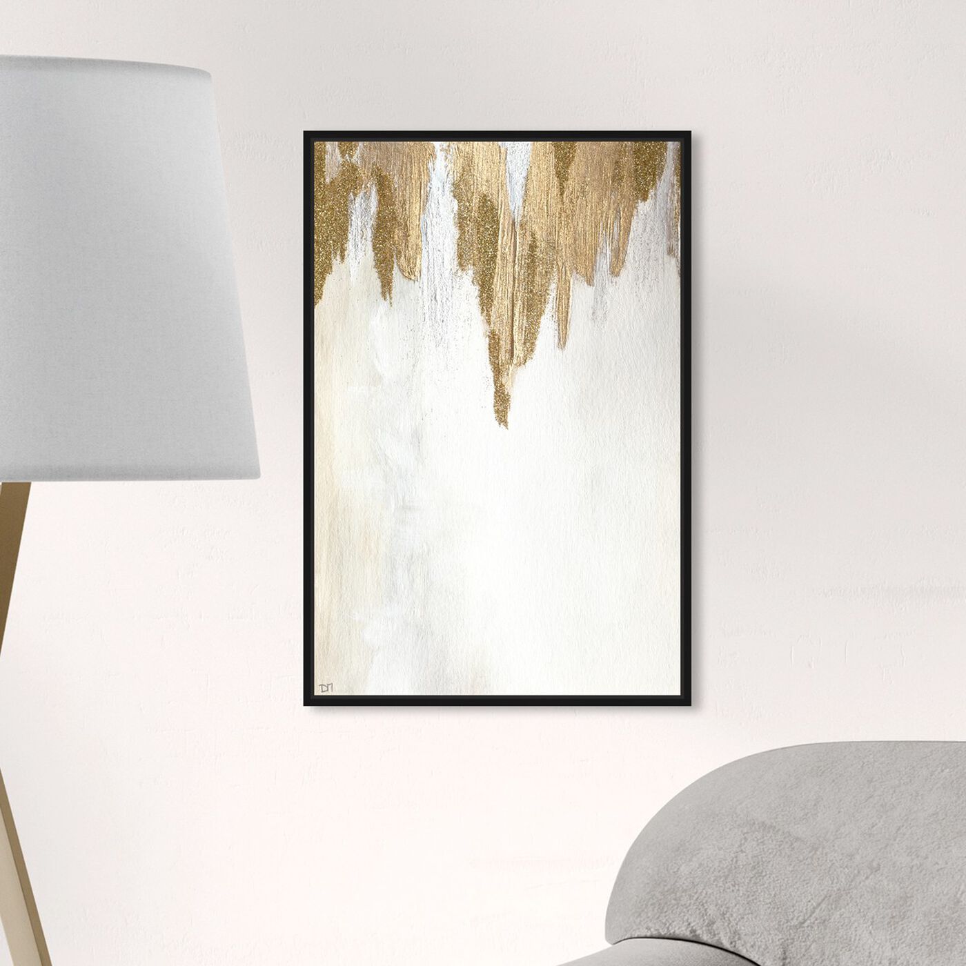 Hanging view of Very Golden featuring abstract and paint art.