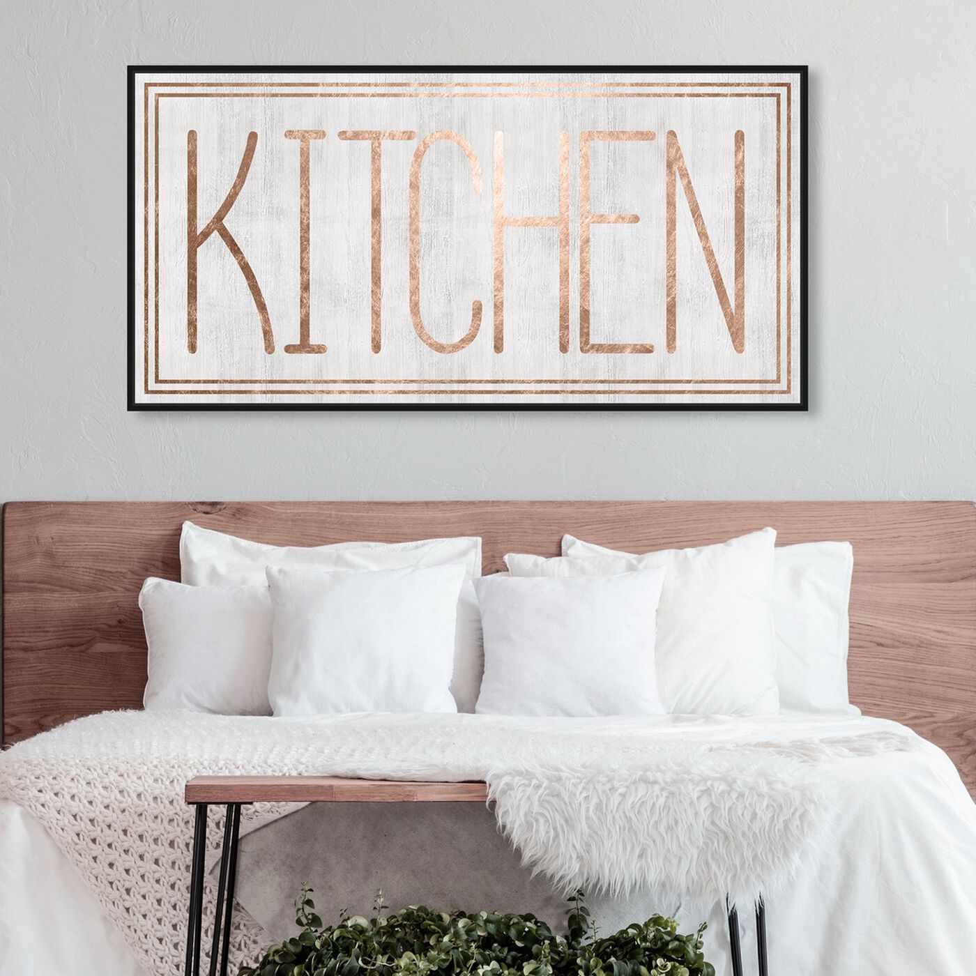 Hanging view of Kitchen featuring food and cuisine and kitchen art.