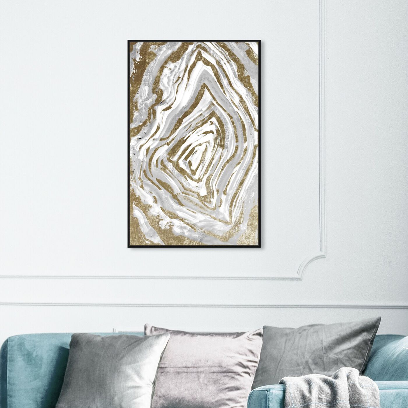Hanging view of RawGeo Adore Clair featuring abstract and crystals art.