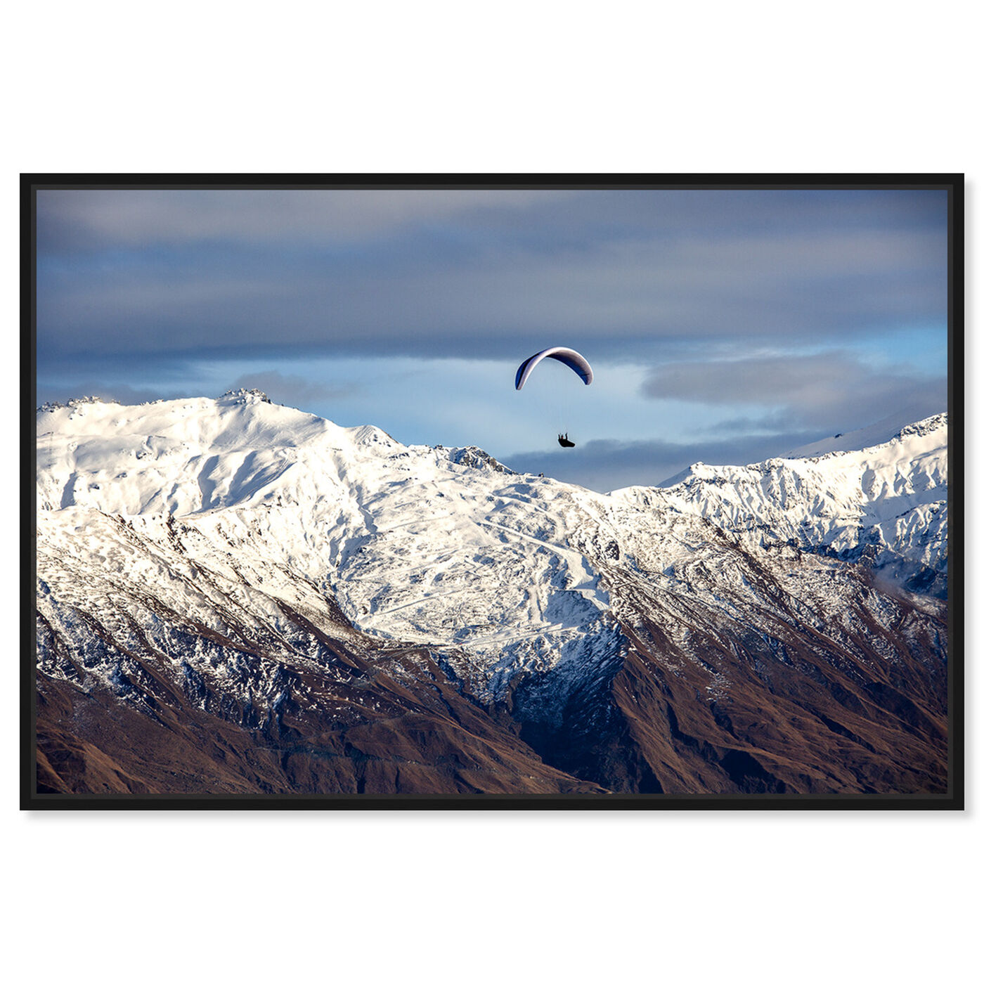 Front view of Curro Cardenal - Paragliding Free featuring nature and landscape and mountains art.