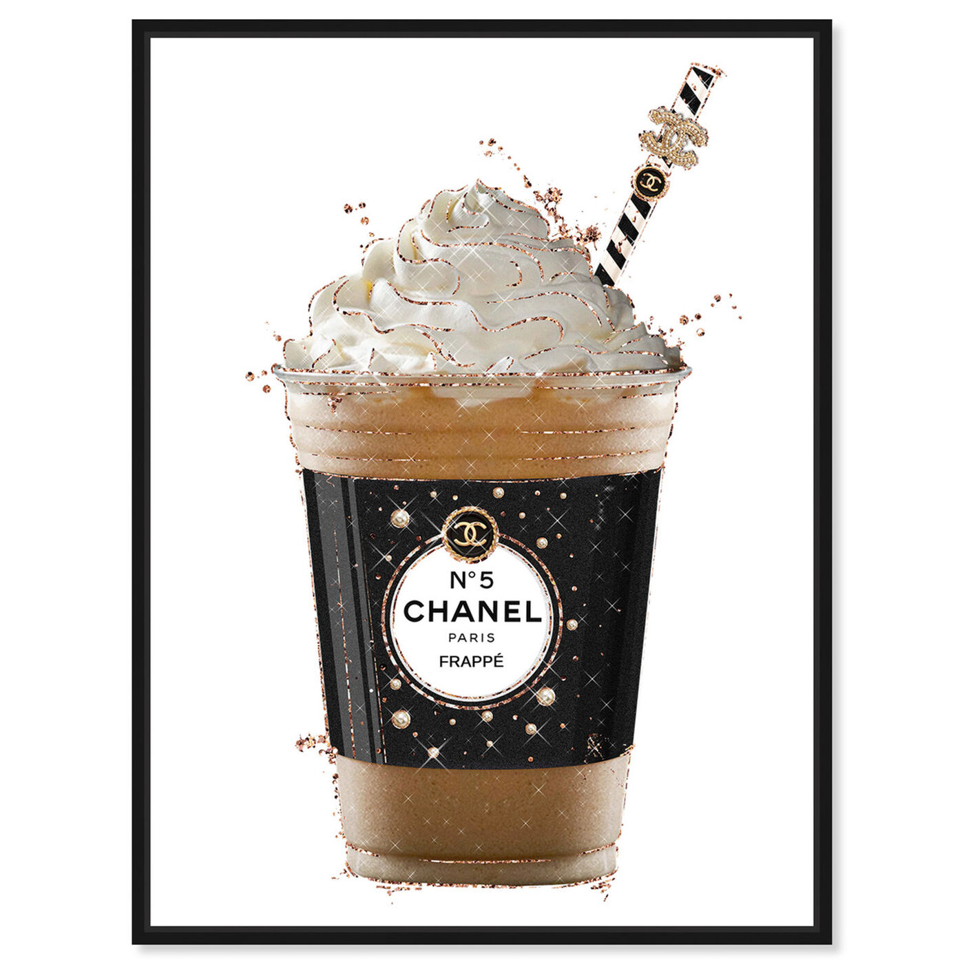 Front view of Pearly Coffee Drink featuring fashion and glam and lifestyle art.