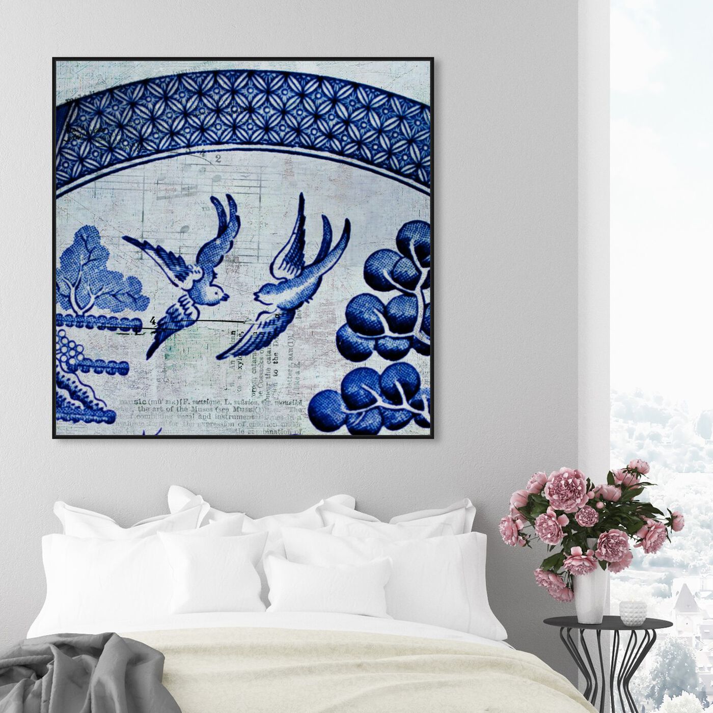 Hanging view of China Birds featuring animals and birds art.