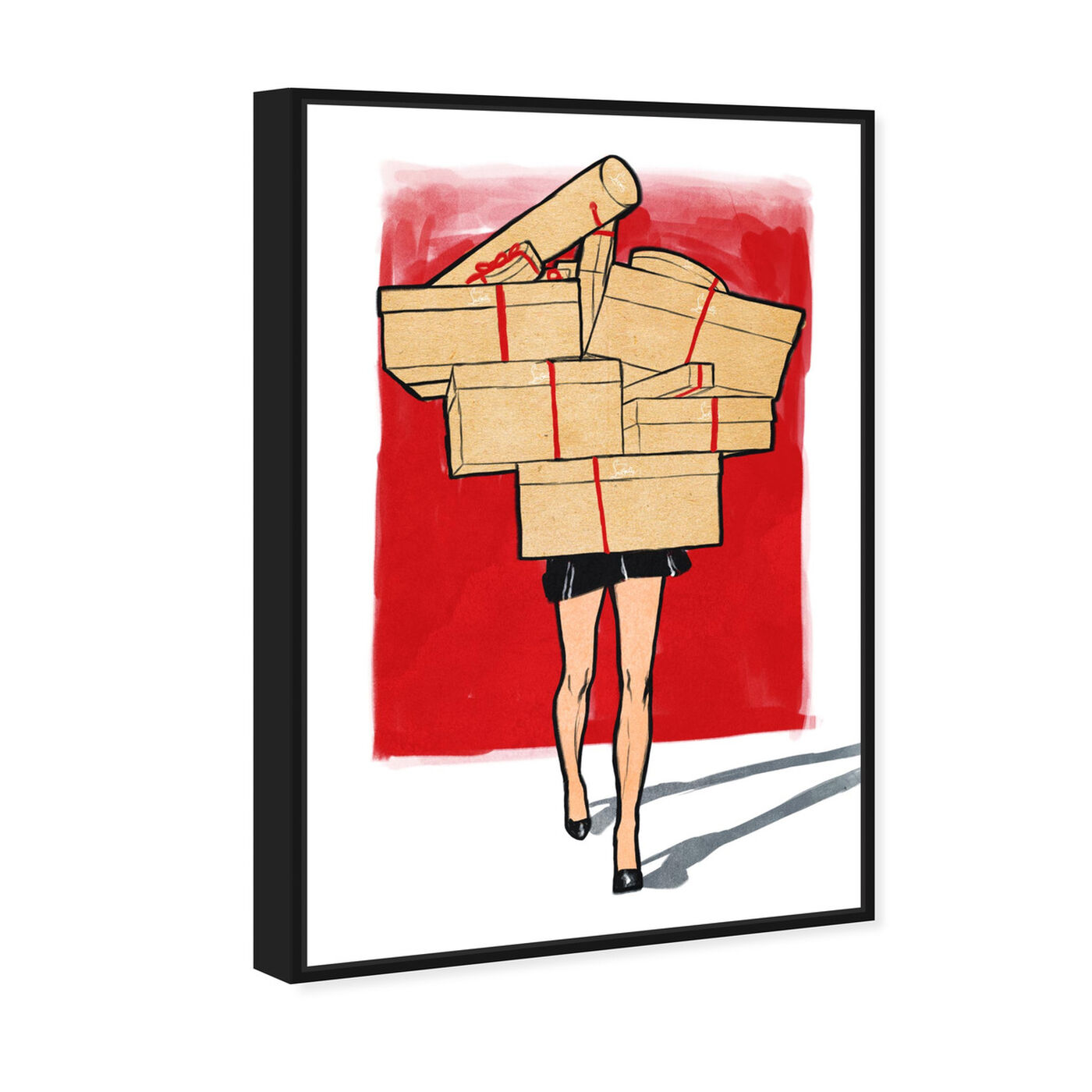 Angled view of Red Soles Box Overload II featuring fashion and glam and lifestyle art.