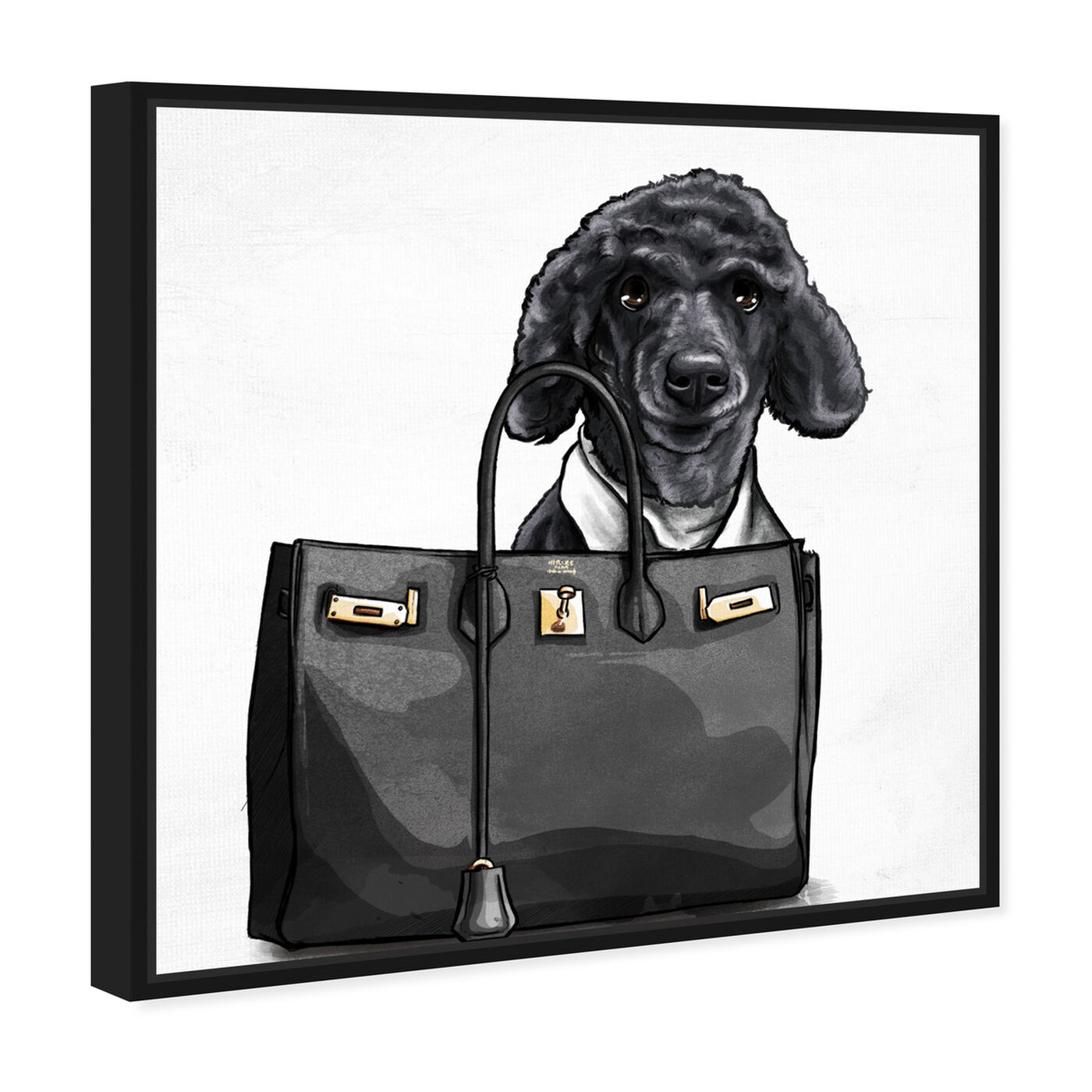 Angled view of Handbag Bestie Custom featuring fashion and glam and handbags art.