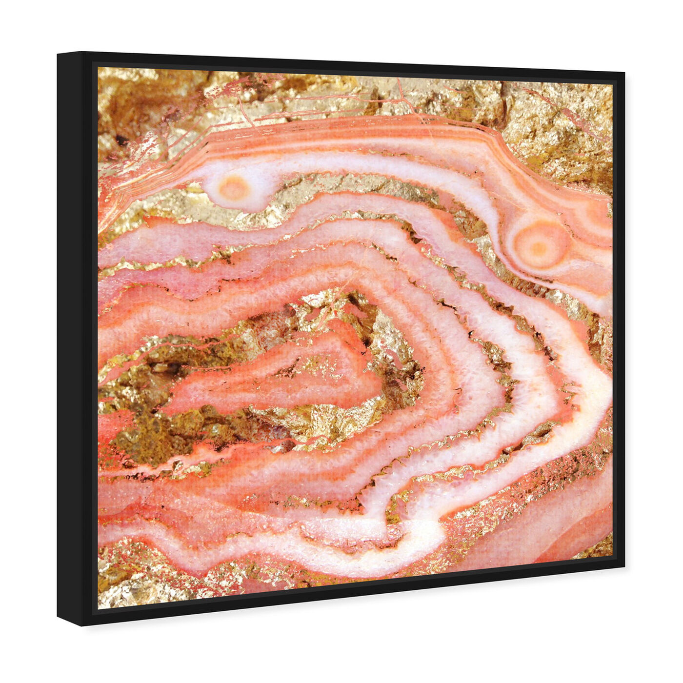 Angled view of Agate Coral featuring abstract and crystals art.