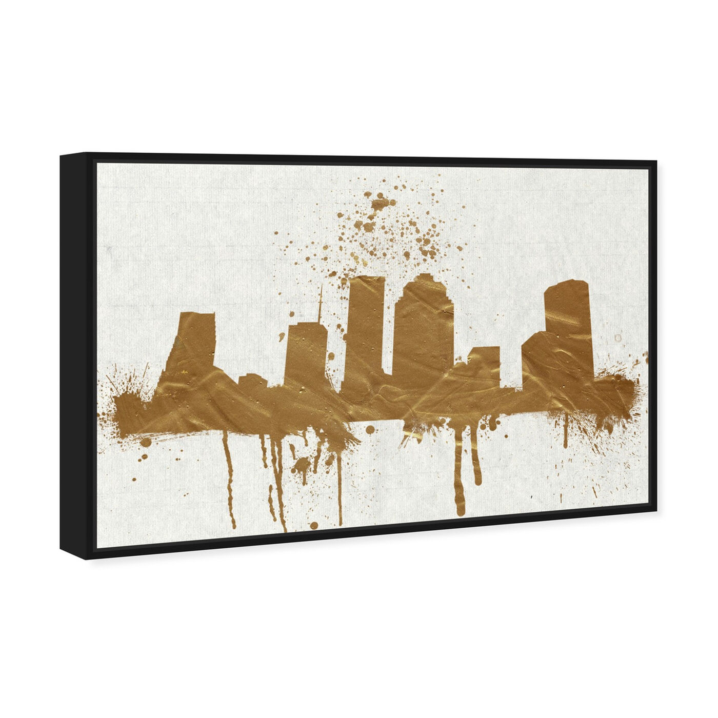 Angled view of Houston Skyline featuring cities and skylines and united states cities art.
