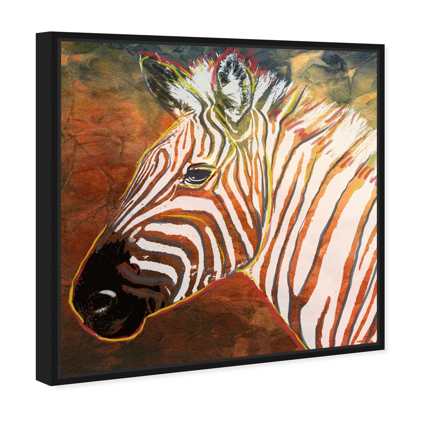Angled view of Quagga Zebra featuring animals and zoo and wild animals art.