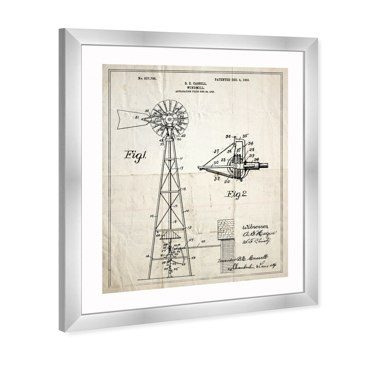 Angled view of Windmill 1906 featuring architecture and buildings and structures art.