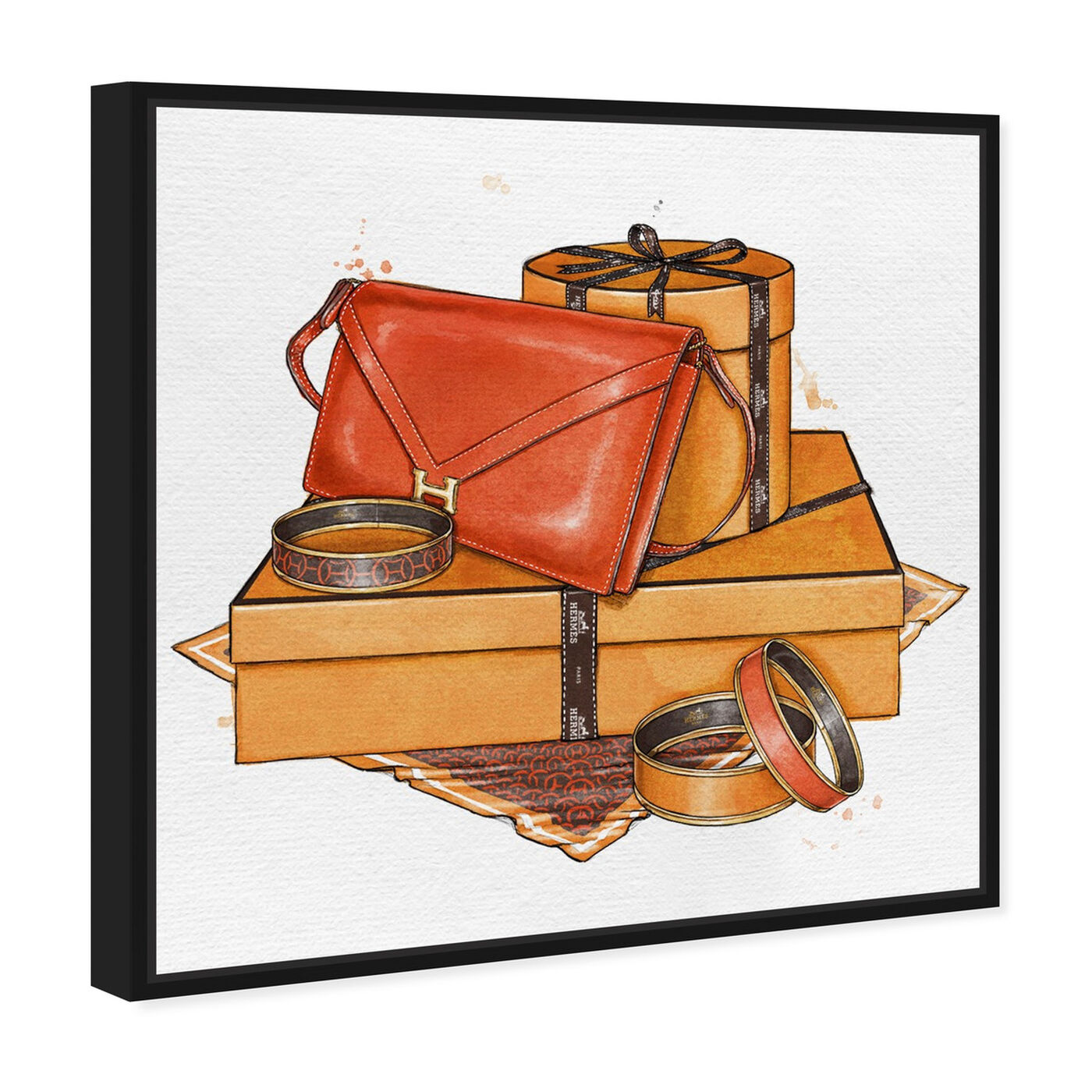 Angled view of My Bag Collection IV I featuring fashion and glam and handbags art.