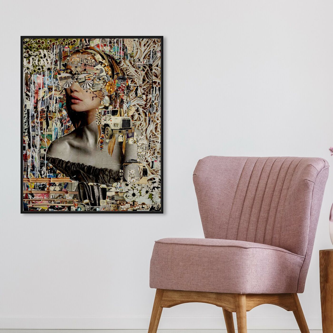 Hanging view of Katy Hirschfeld - Flower Modern featuring fashion and glam and portraits art.