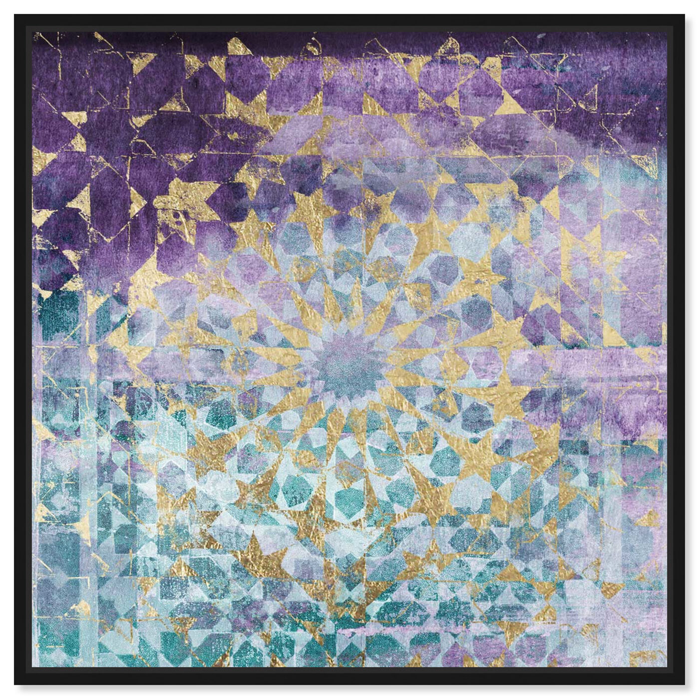 Front view of Viridian Violet Mandala featuring abstract and patterns art.
