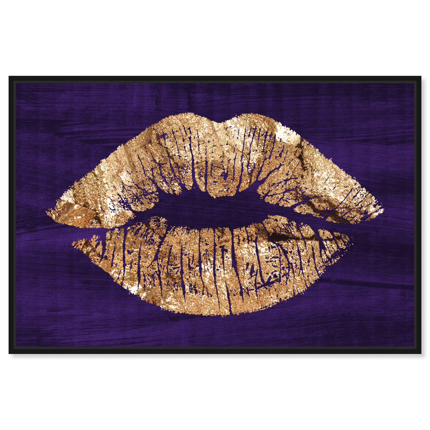 Front view of Solid Kiss Violet featuring fashion and glam and lips art.