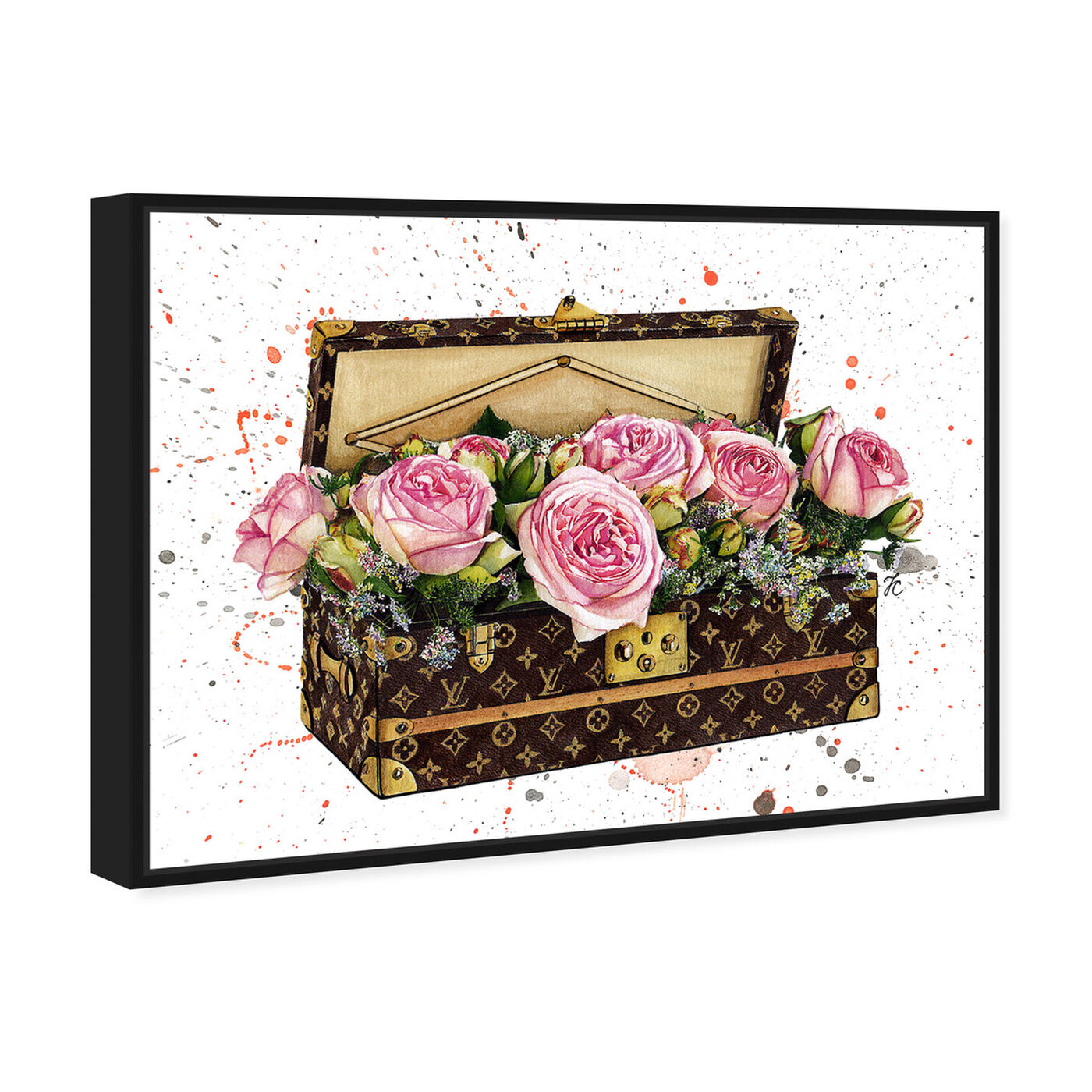 Angled view of Doll Memories - Trunk of Roses featuring fashion and glam and travel essentials art.